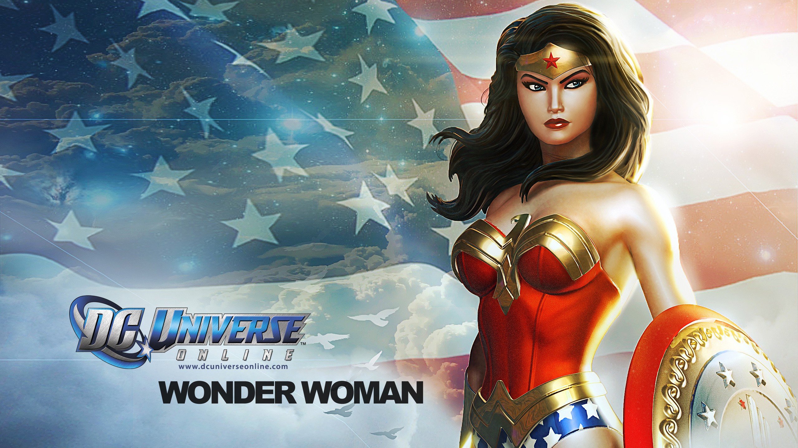 General 2560x1440 DC Universe Online Wonder Woman superheroines video games PC gaming video game girls brunette women