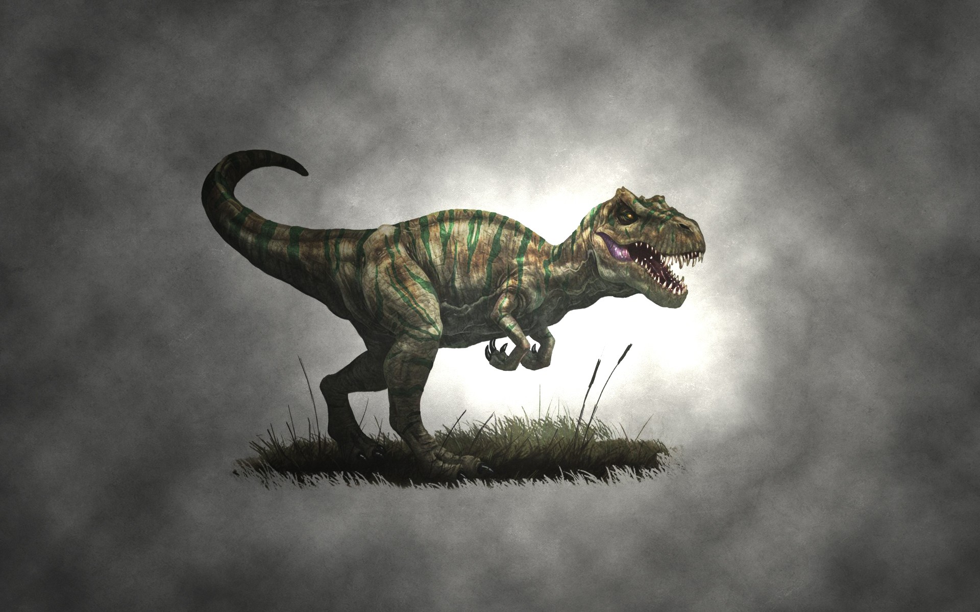 General 1920x1200 animals dinosaurs Tyrannosaurus rex nature drawing artwork minimalism simple background digital art