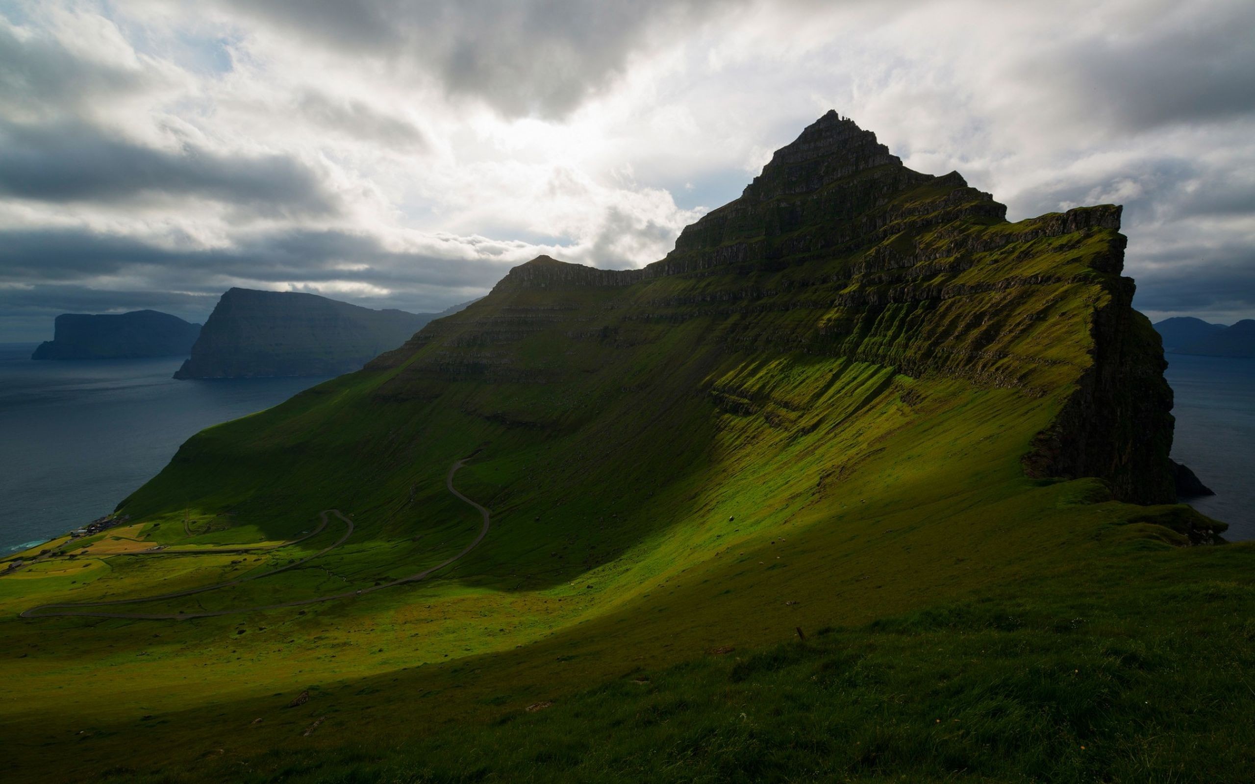 General 2560x1600 mountains landscape nature island Faroe Islands sea Denmark