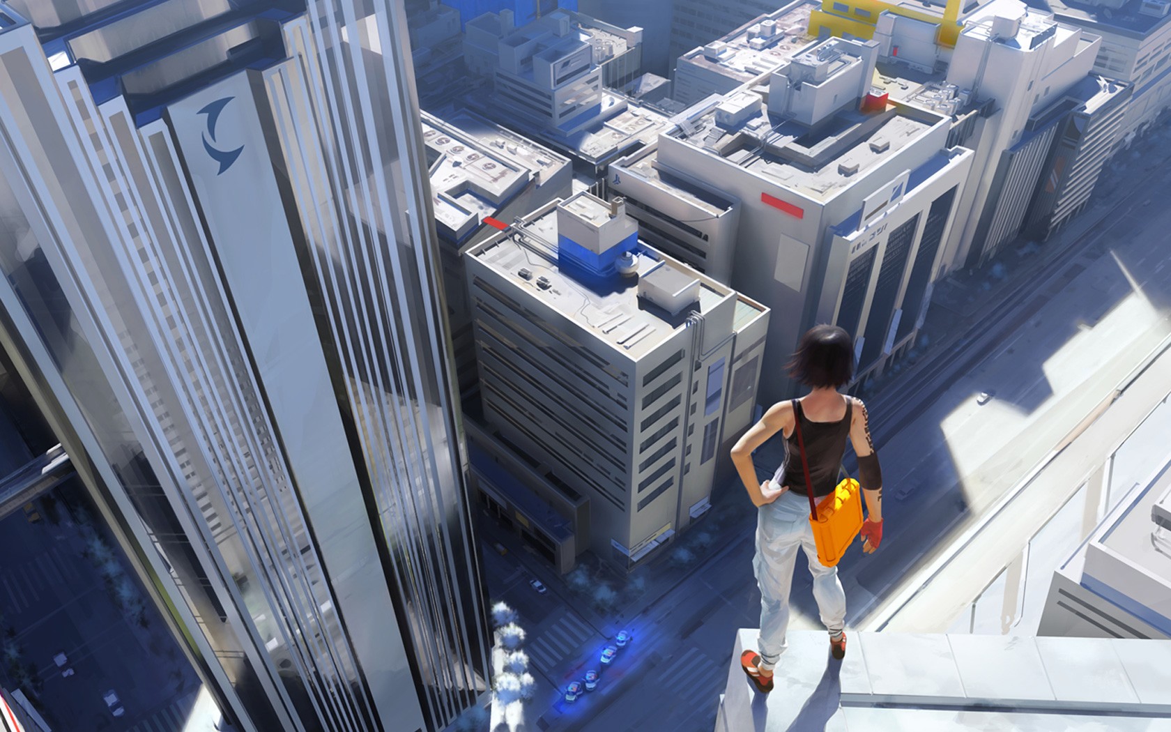General 1680x1050 Mirror's Edge video game art video games video game girls women PC gaming standing cityscape rooftops EA DICE Electronic Arts Faith Connors