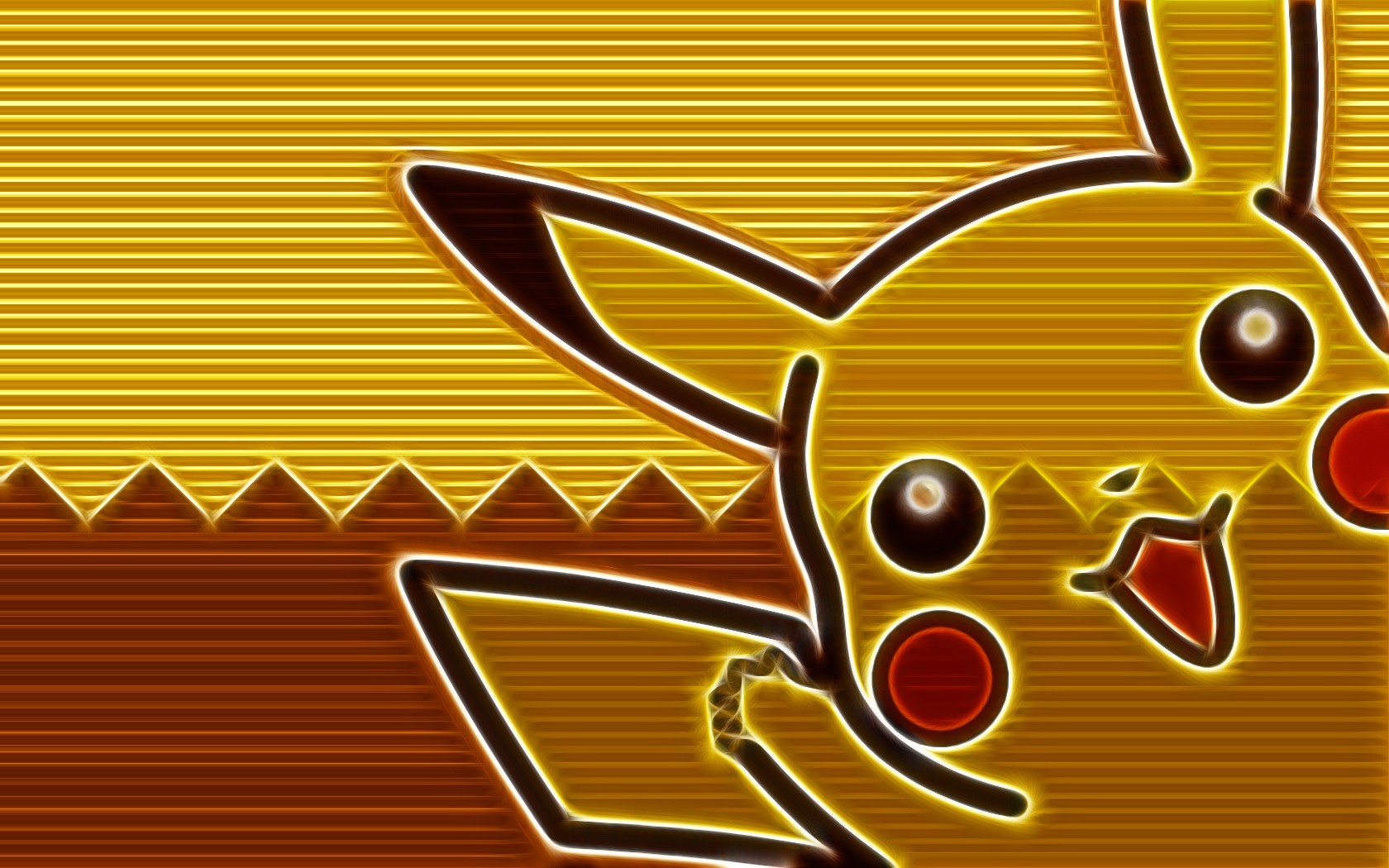 Anime 1680x1050 anime Pikachu yellow background red background