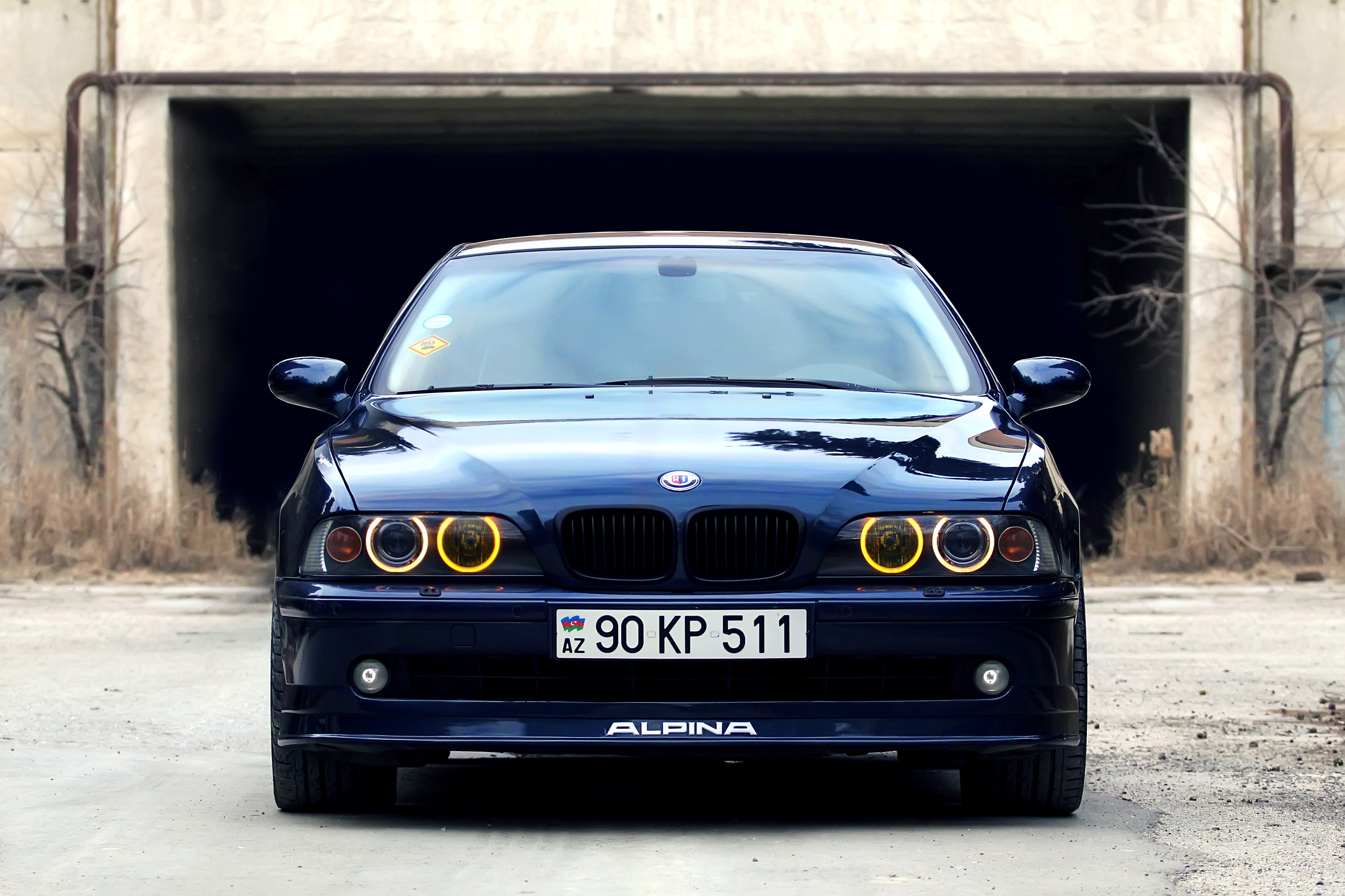 General 4811x3207 BMW car Alpina BMW E39 BMW 5 Series frontal view vehicle numbers blue cars