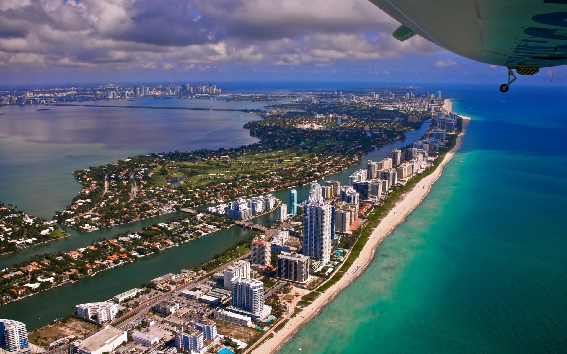 General 1920x1200 city cityscape Miami USA aerial view