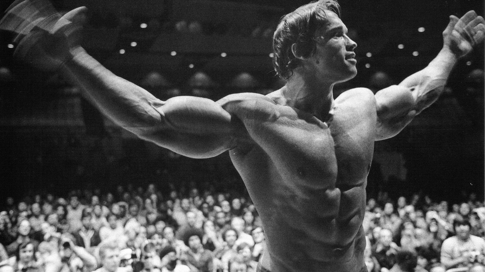 People 1920x1080 bodybuilding bodybuilder Arnold Schwarzenegger history monochrome muscles abs actor motivational men muscular arms up
