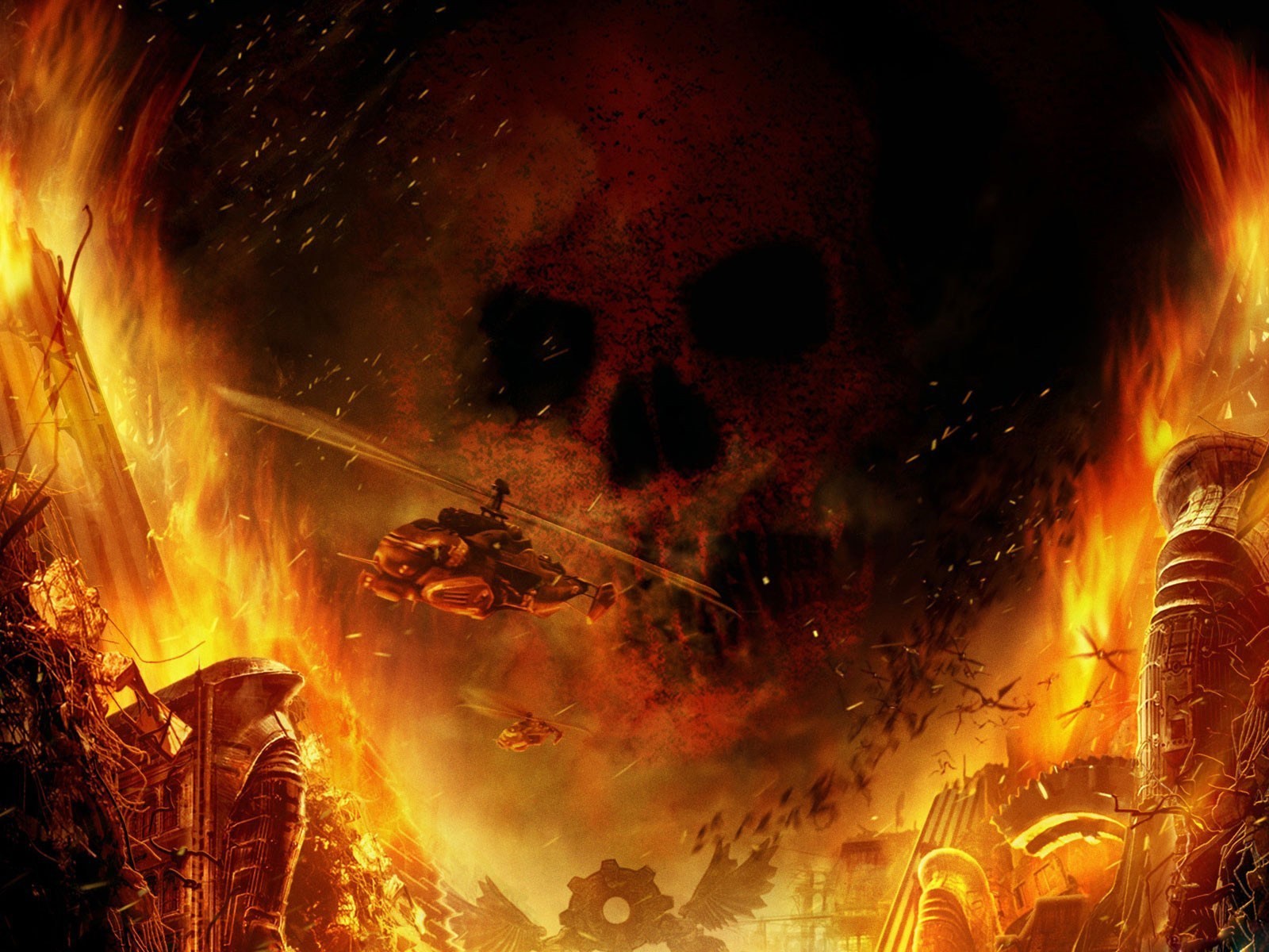 General 1600x1200 Gears of War video games skull video game art