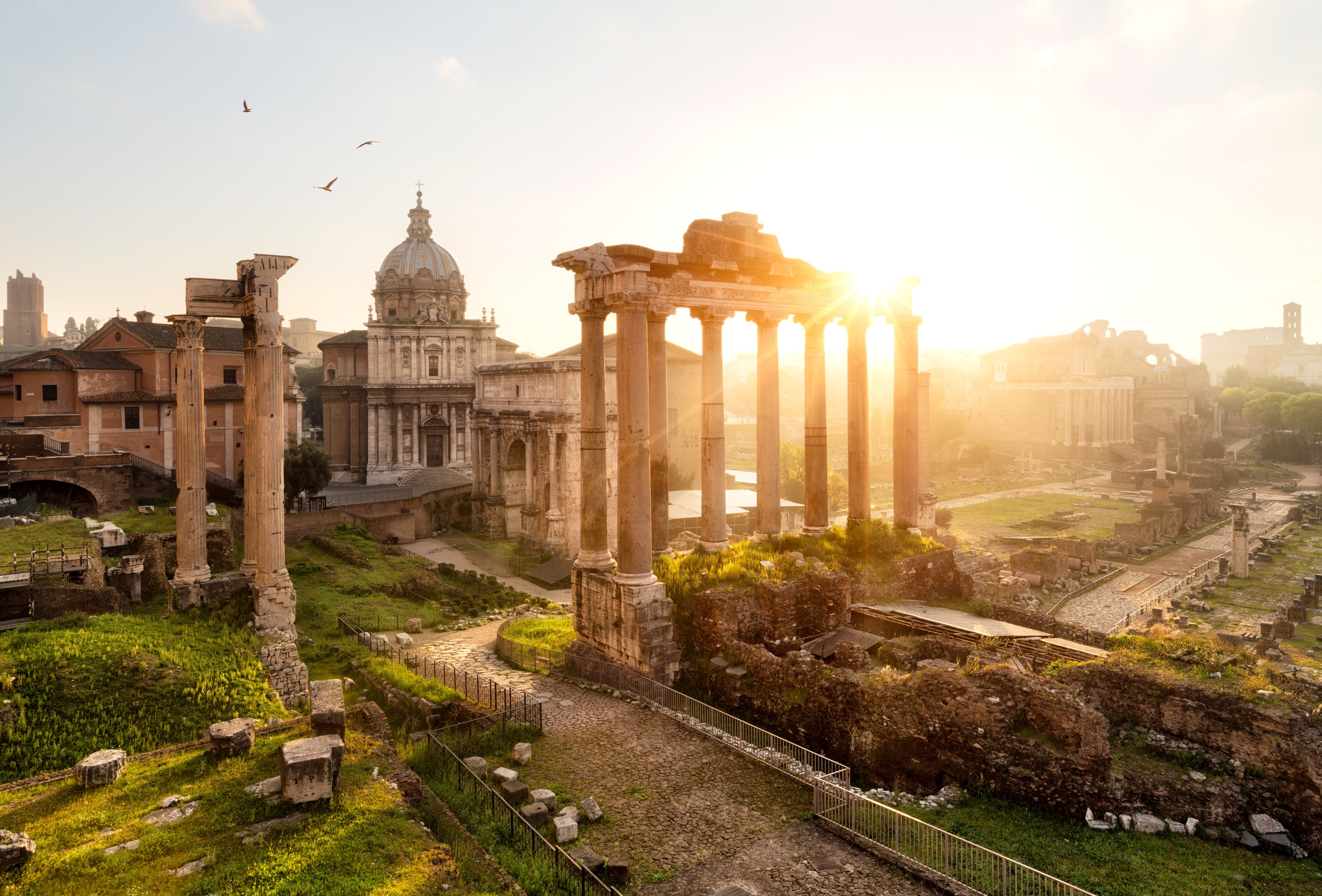 General 5760x3905 Italy Rome ruins Ancient Rome church temple ancient sunlight outdoors