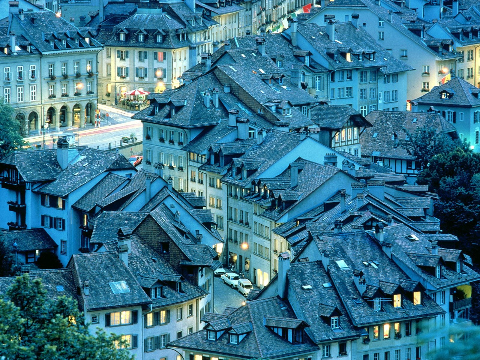 General 1600x1200 Switzerland Bern cyan rooftops city