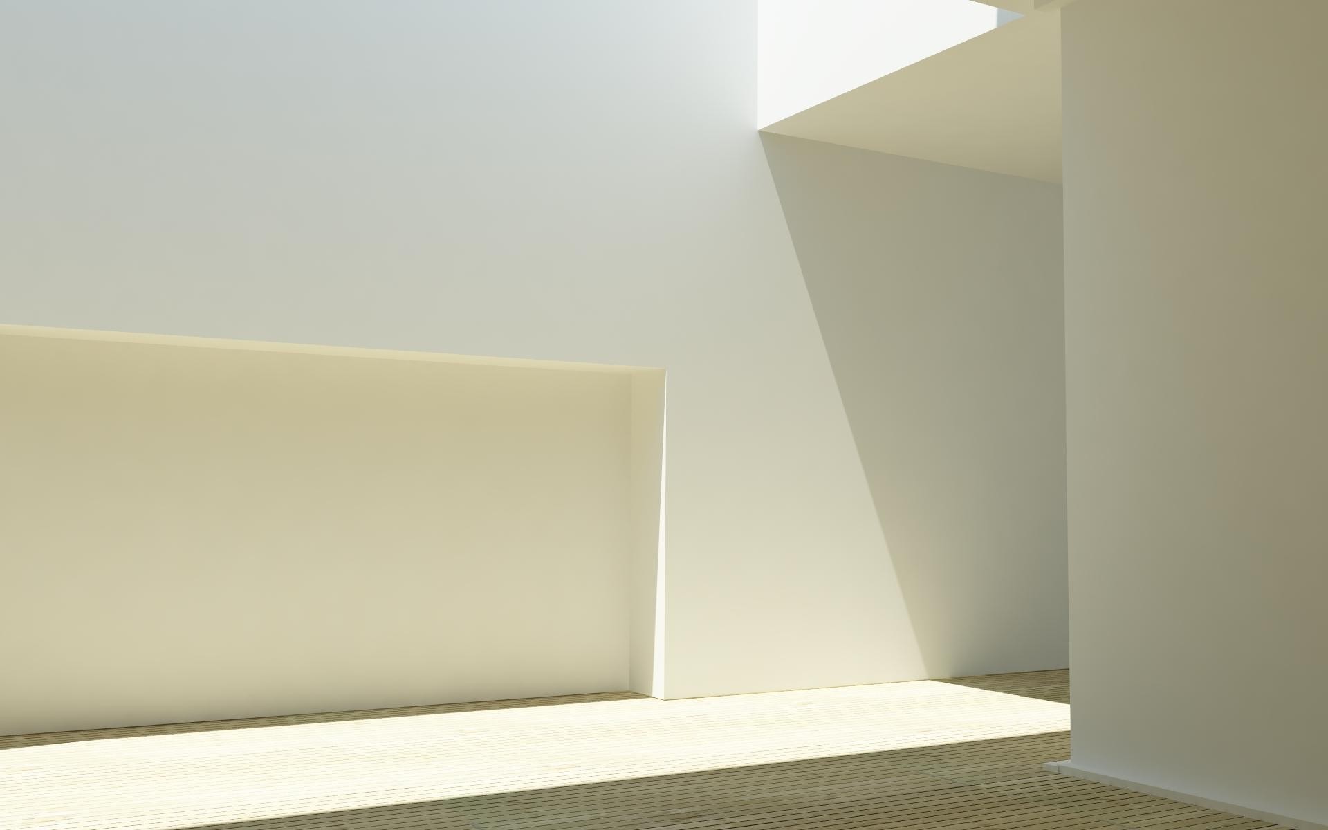 General 1920x1200 architecture building indoors white minimalism digital art