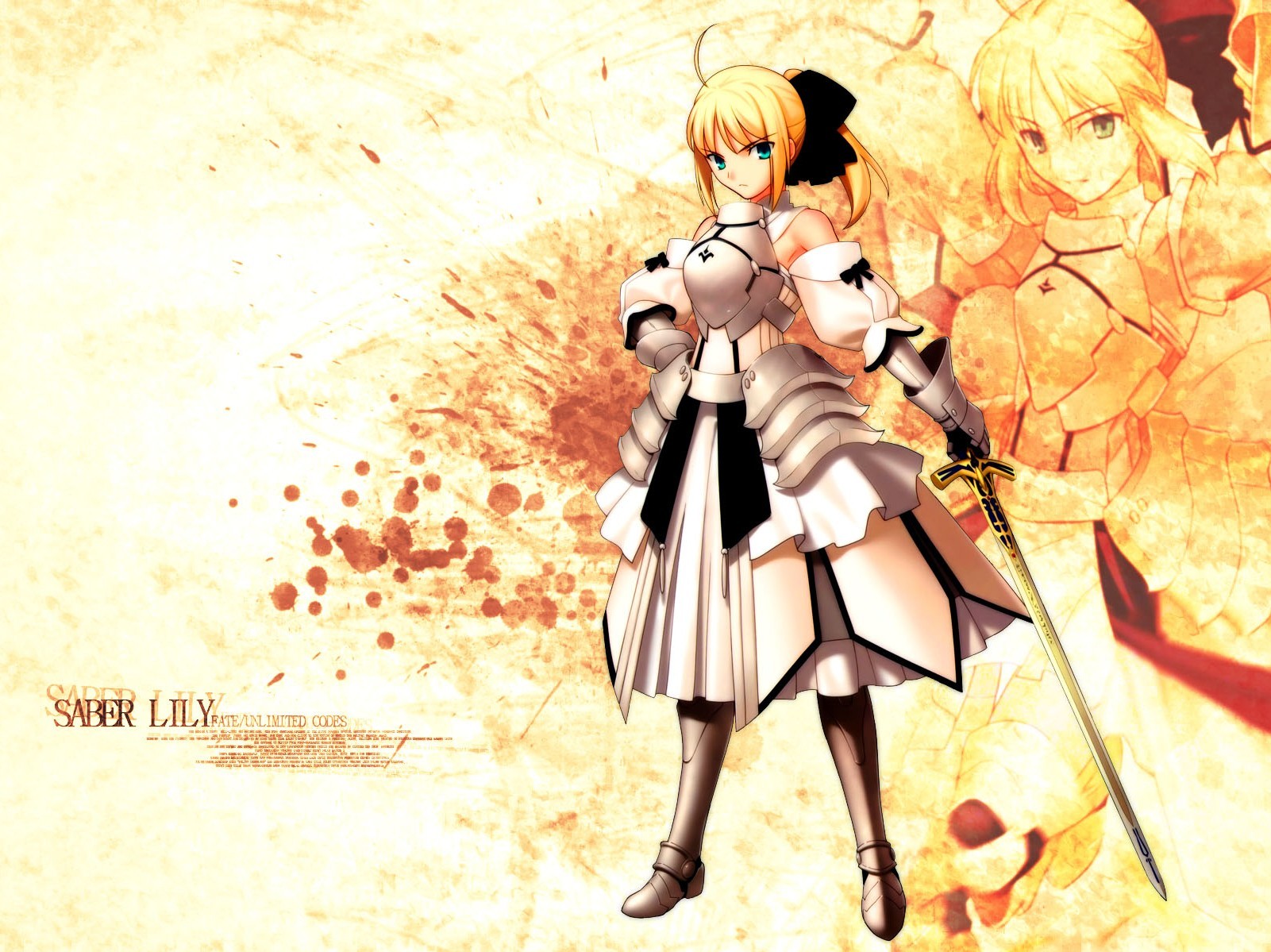 Anime 1601x1199 anime anime girls Saber Lily standing fantasy art fantasy girl sword women with swords