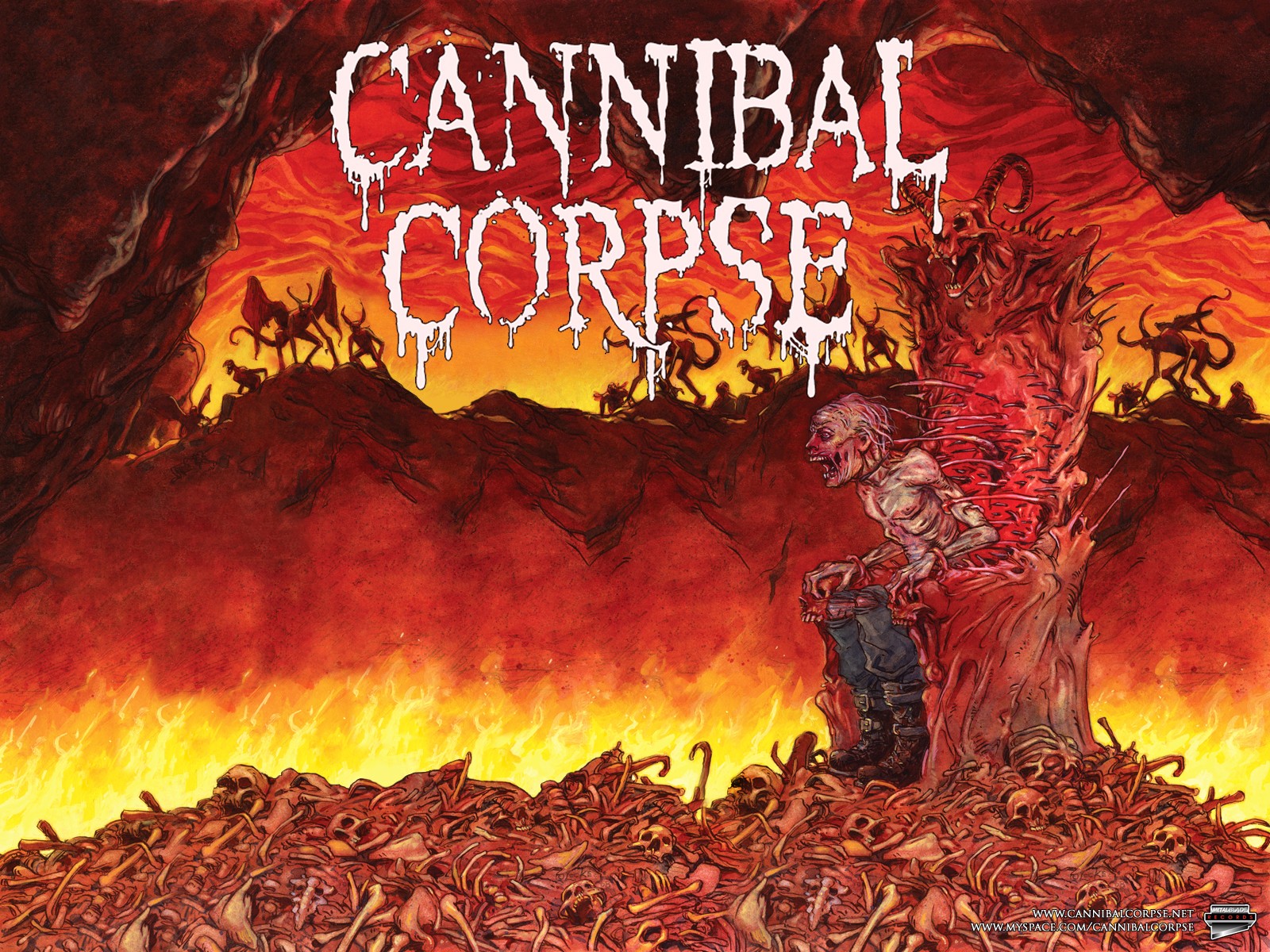 General 1600x1200 death metal music skull hell horror throne artwork band