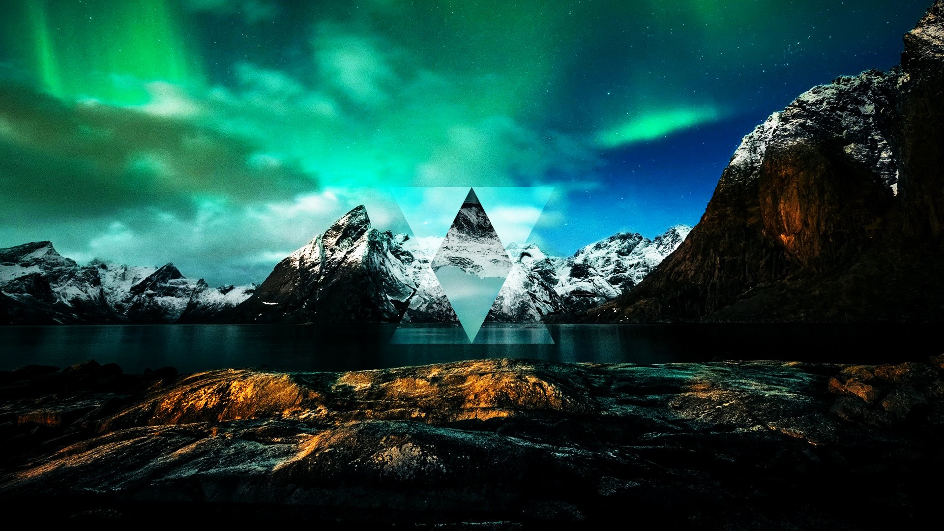 General 1920x1080 nature landscape polyscape triangle digital art Norway nordic landscapes