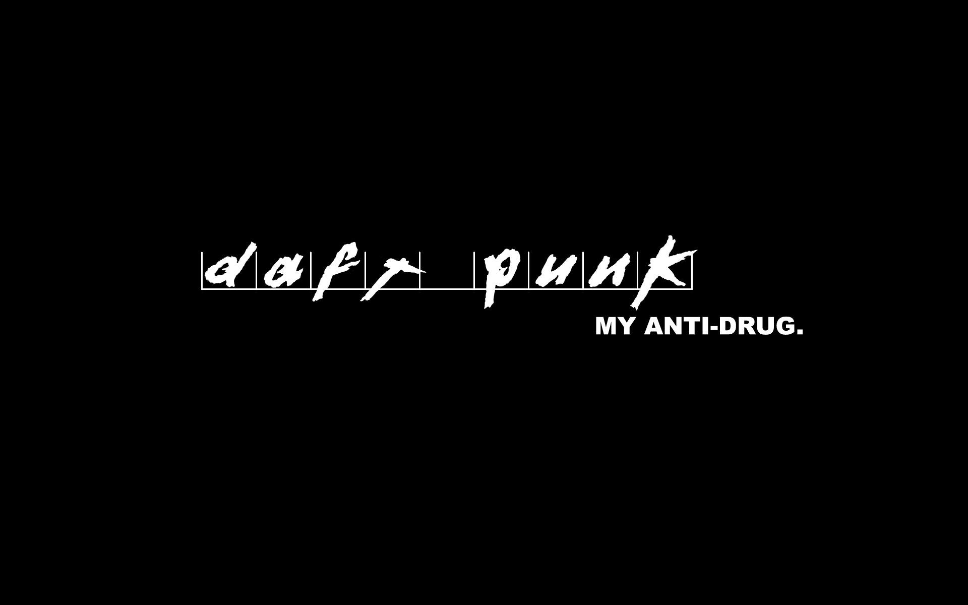 General 1920x1200 Daft Punk minimalism music simple background typography electronic music black background
