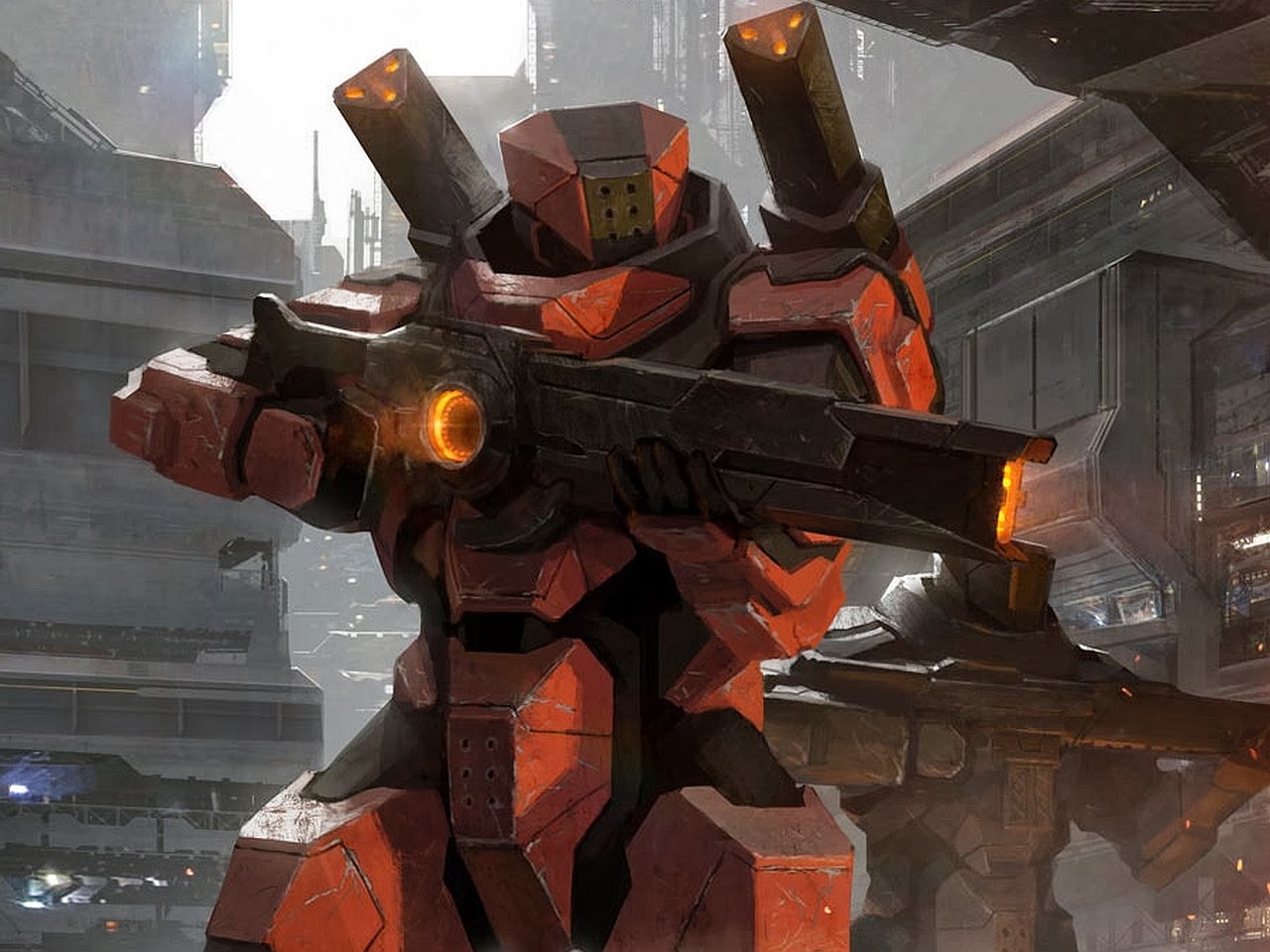 General 1280x960 science fiction weapon artwork futuristic machine robot