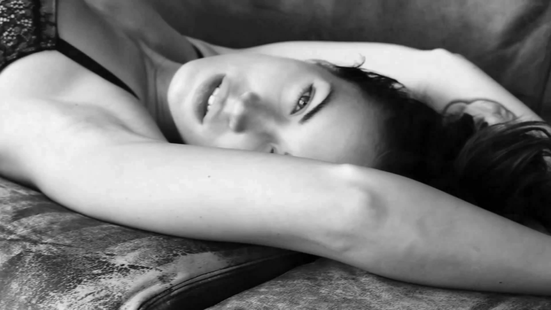 People 1920x1080 Megan Fox armpits monochrome actress women face celebrity lying on back