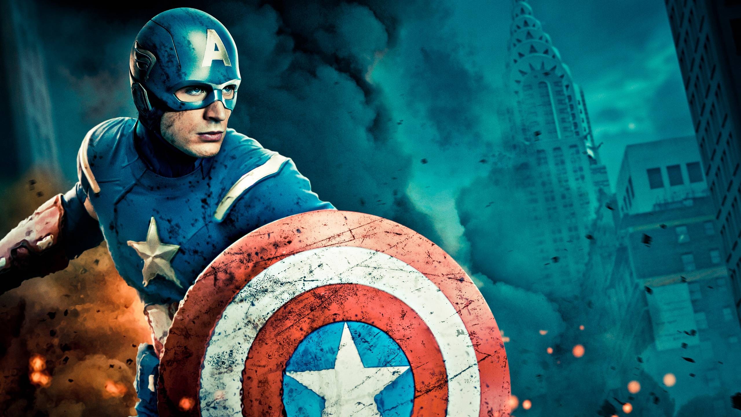 General 2560x1440 The Avengers Captain America Chris Evans Marvel Cinematic Universe superhero Marvel Comics actor