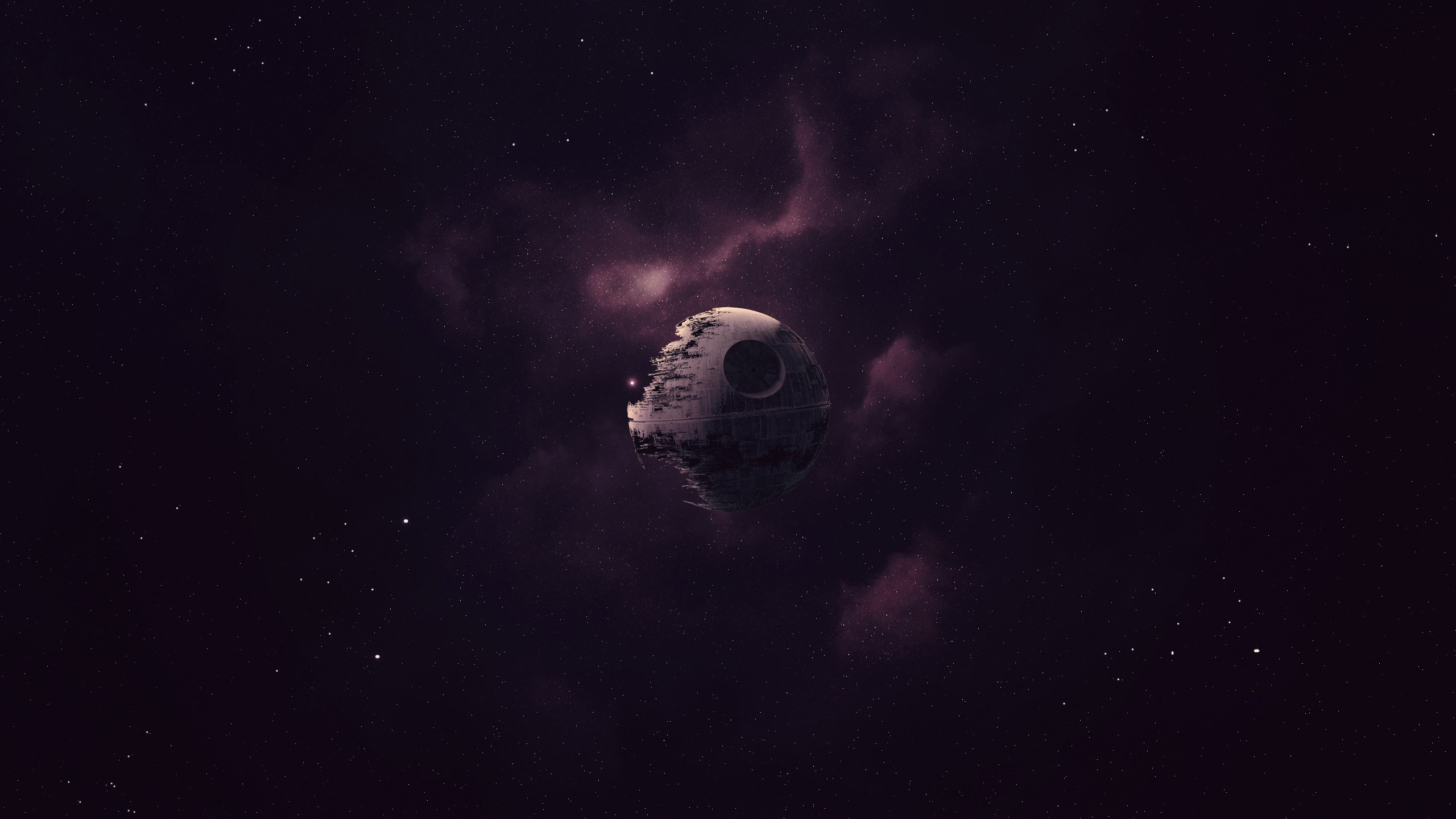 General 2560x1440 Star Wars Death Star artwork space purple Star Wars: Episode VI - The Return of the Jedi science fiction space art