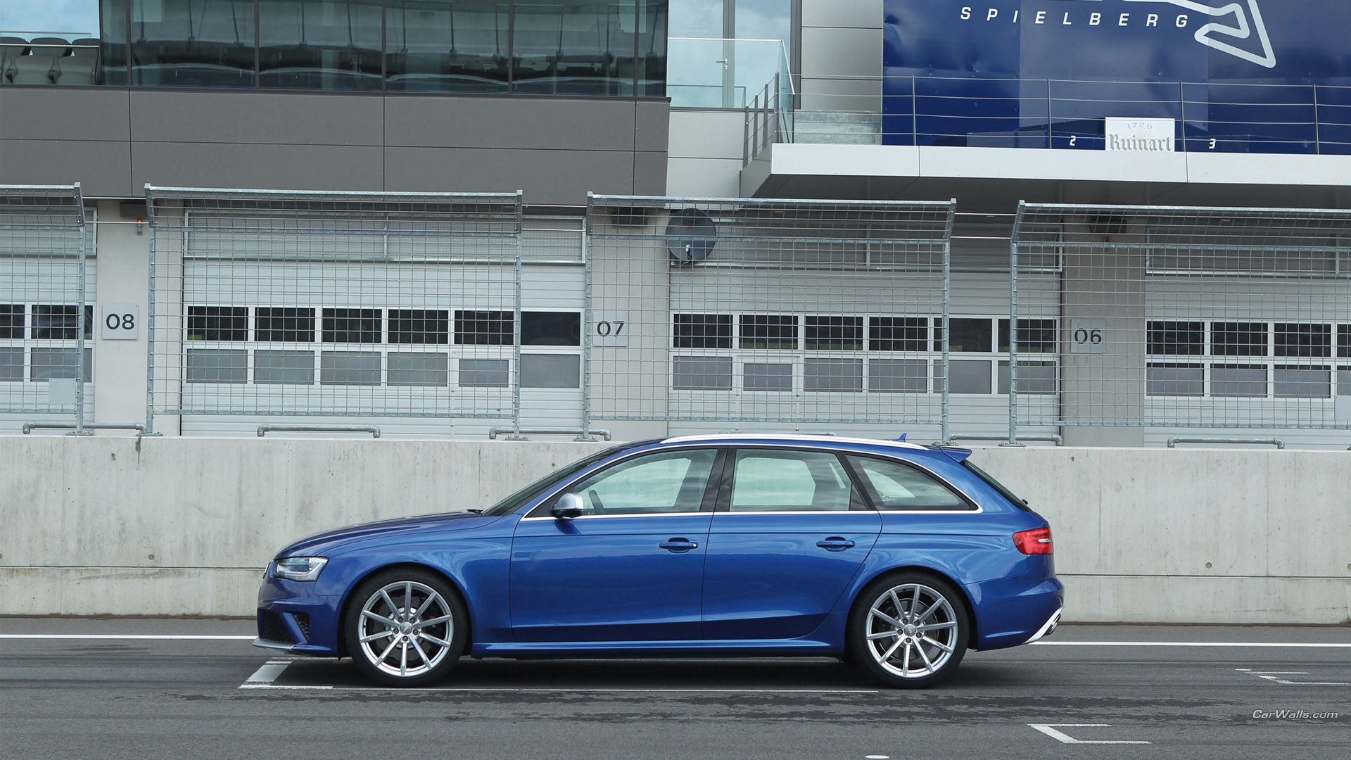General 1920x1080 Audi RS4 Audi blue cars vehicle car station wagon German cars Volkswagen Group