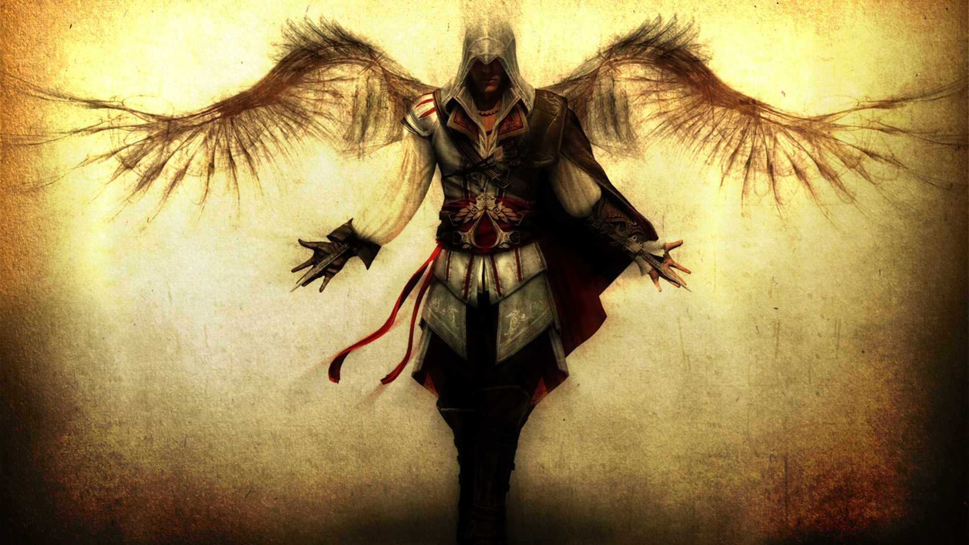 General 1920x1080 Assassin's Creed Ezio Auditore da Firenze wings Assassin's Creed II video games video game art