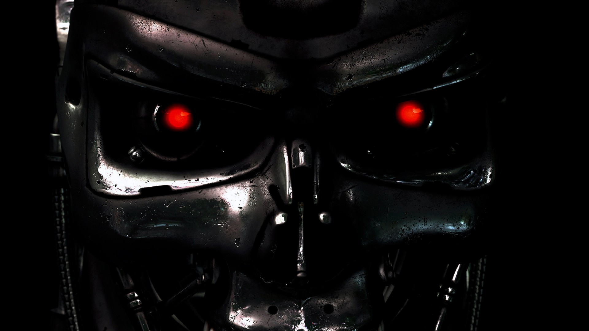 General 1920x1080 Terminator movies endoskeleton machine cyborg science fiction red eyes