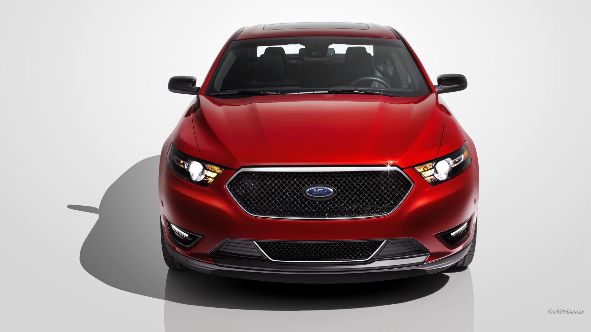 General 1920x1080 Ford Taurus Ford car vehicle red cars frontal view Sedan American cars