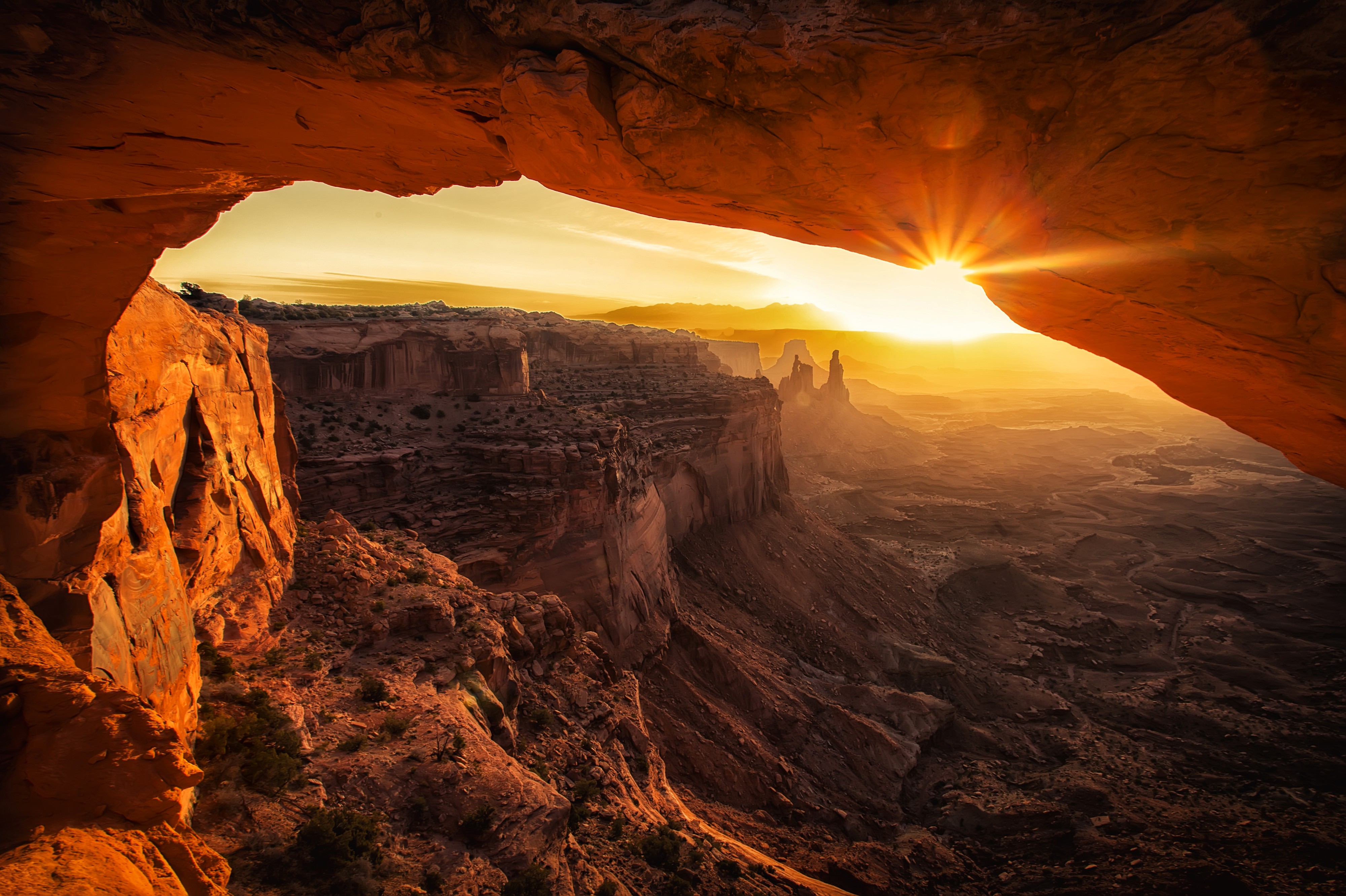 General 4000x2664 rocks landscape cave sun rays canyon nature sunlight rock formation USA
