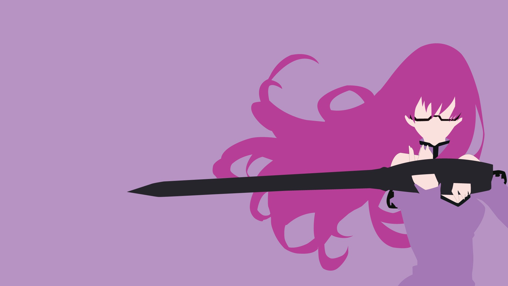 Anime 1920x1080 Akame ga Kill! Sheele anime vectors purple background sword women with swords pink hair long hair anime girls anime simple background