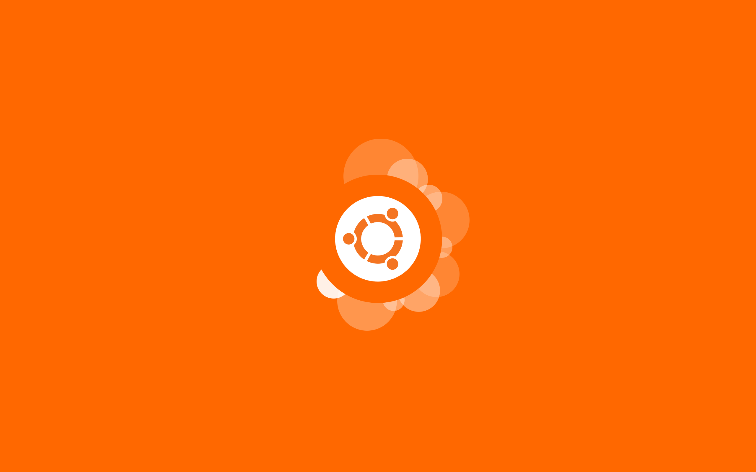 General 2560x1600 Ubuntu orange operating system logo minimalism orange background