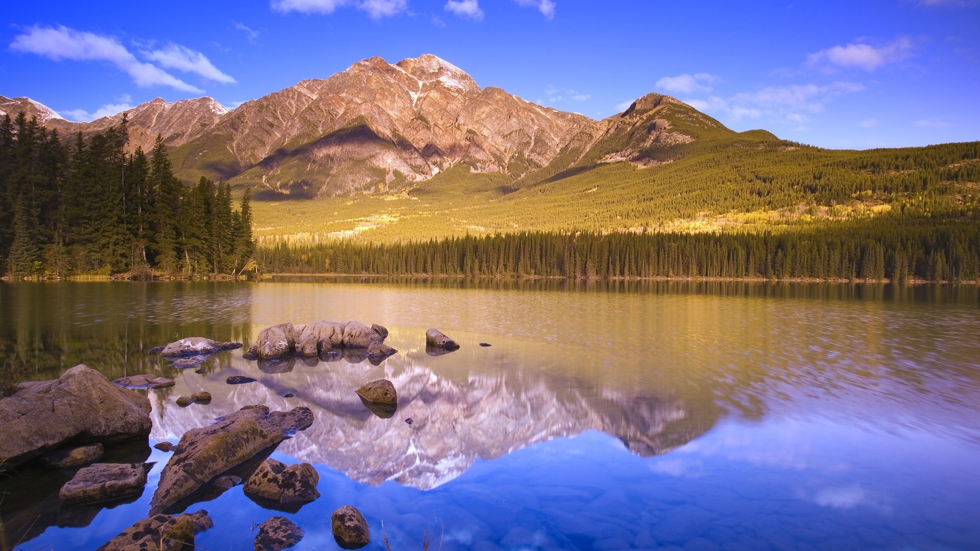 General 1920x1080 trees landscape lake mountains forest nature calm waters reflection outdoors