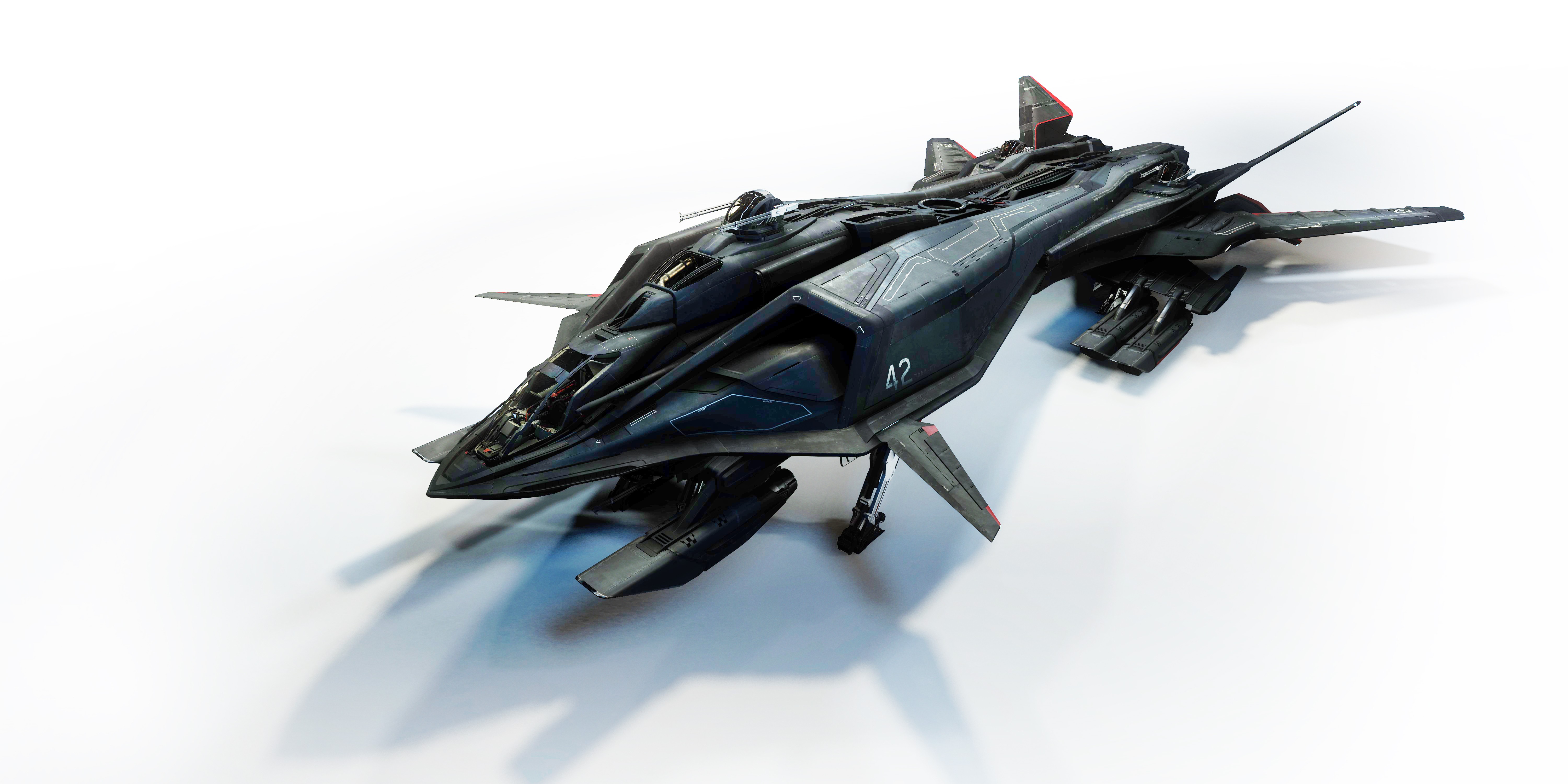 General 6000x3000 Star Citizen spaceship PC gaming vehicle white background simple background video game art
