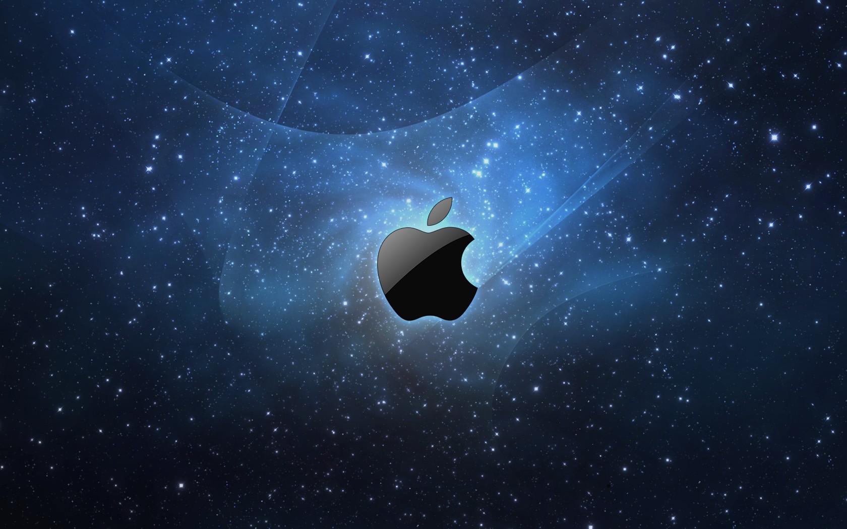 General 1680x1050 Apple Inc. logo galaxy stars digital art