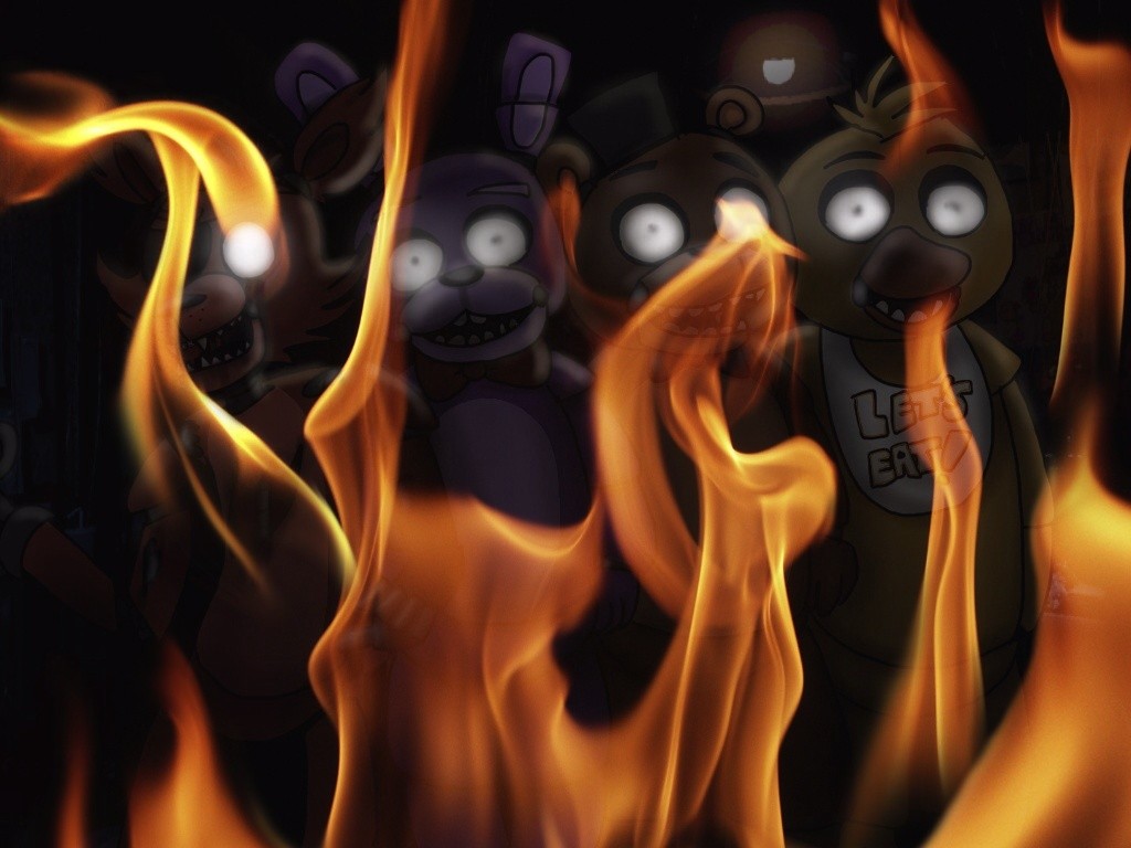 General 1024x768 fire burning cartoon Five Nights at Freddy's video games