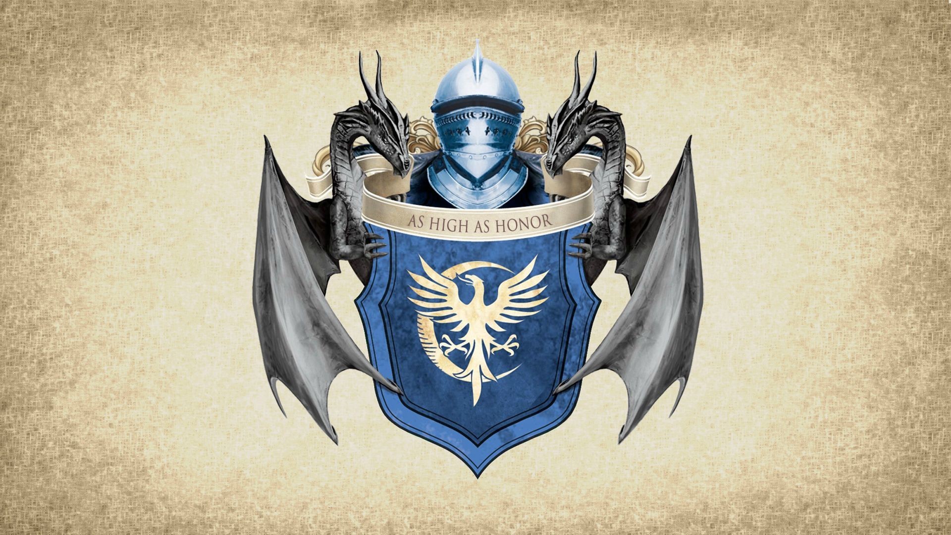 General 1920x1080 coat of arms medieval House Arryn sigils crest Game of Thrones TV series digital art simple background
