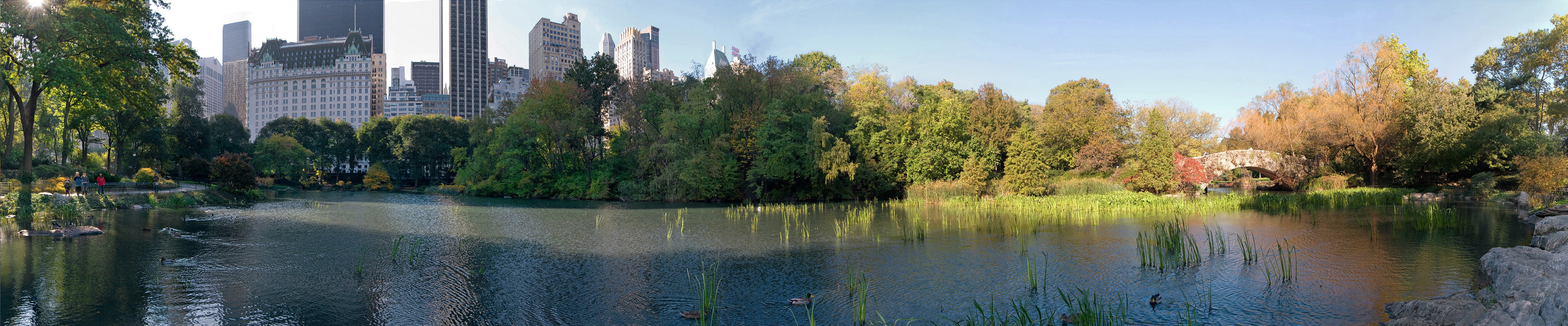 General 5760x1200 New York City triple screen lake wide angle Central Park Manhattan panorama cityscape park USA water plants