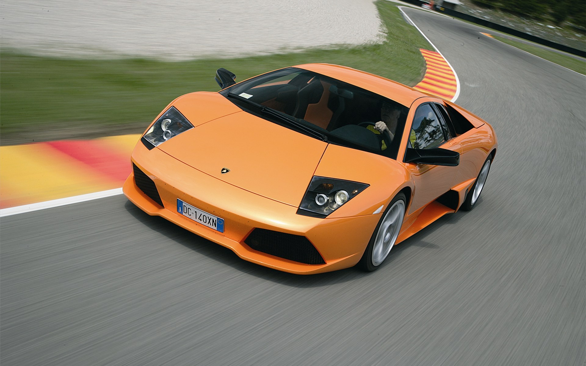 General 1920x1200 car orange cars motion blur Lamborghini vehicle racing supercars