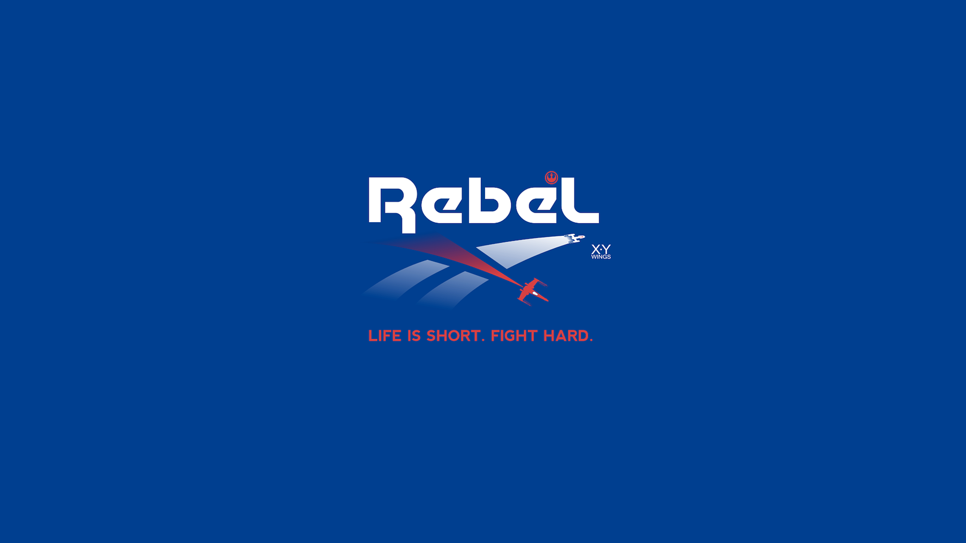 General 1920x1080 Star Wars simple background blue background minimalism typography digital art science fiction artwork X-wing Rebel Alliance