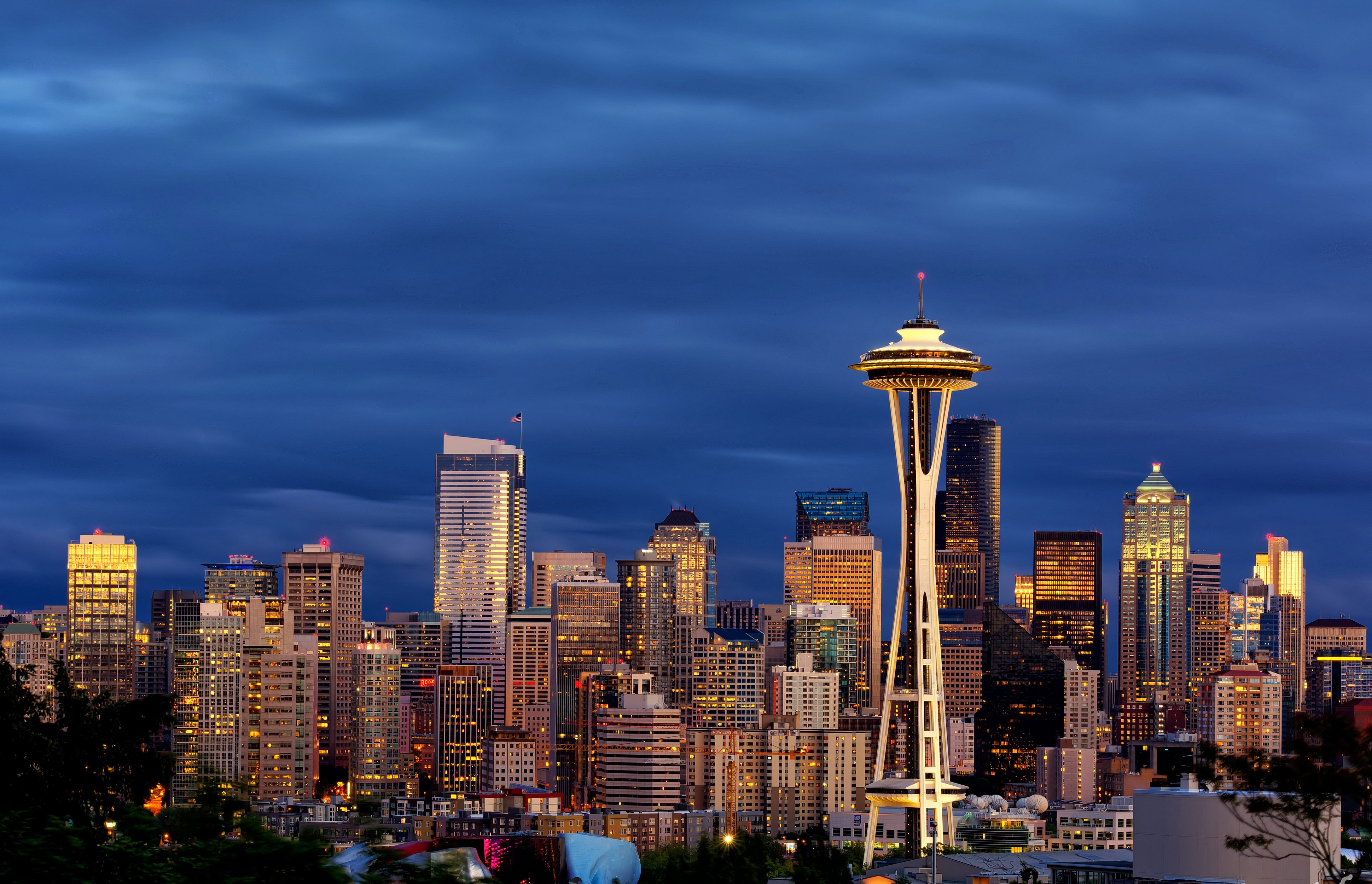 General 3880x2500 city Seattle cityscape Space Needle skyscraper Washington state USA