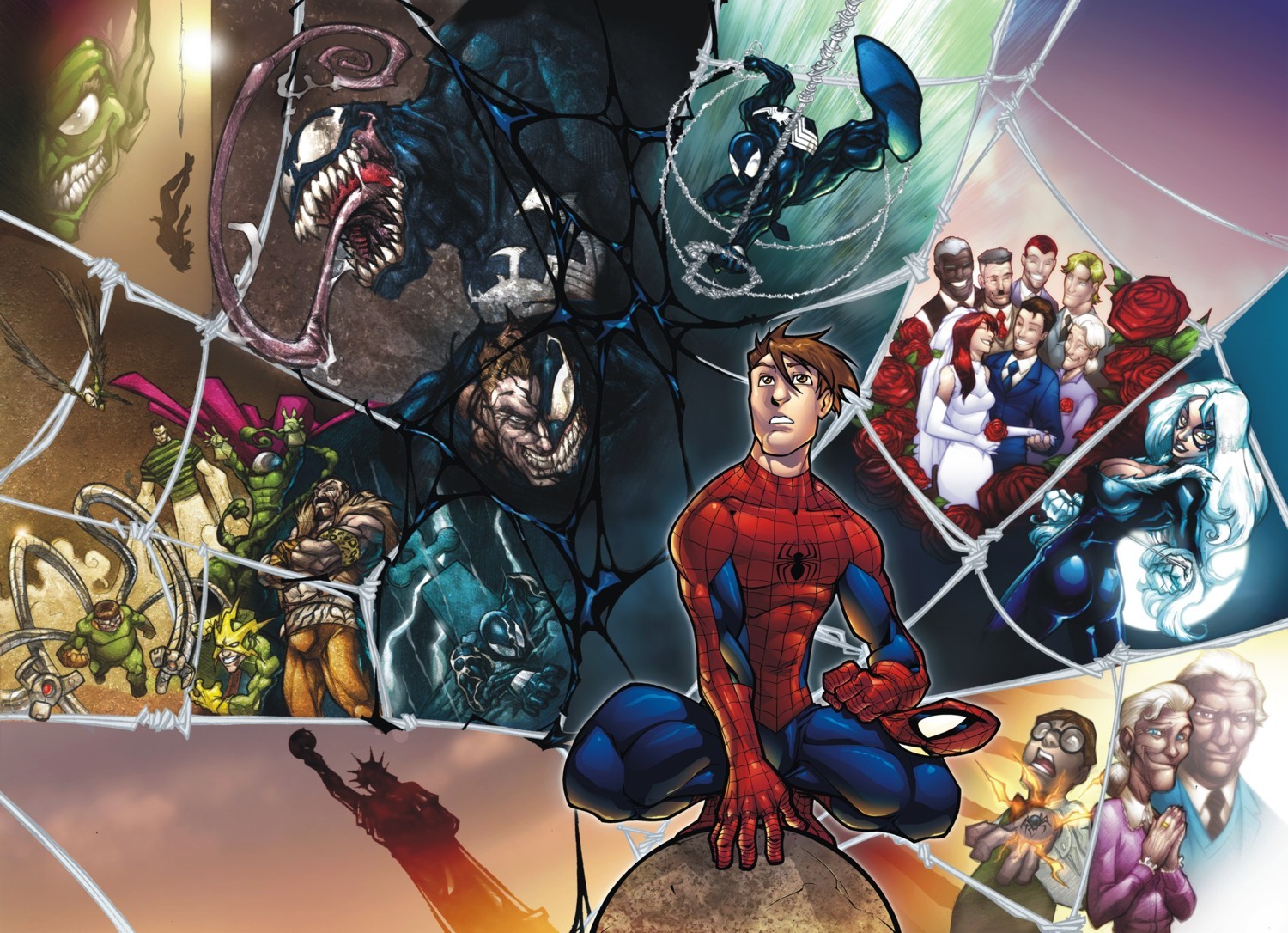 General 1500x1086 Spider-Man Venom Marvel Comics comic art comics Peter Parker