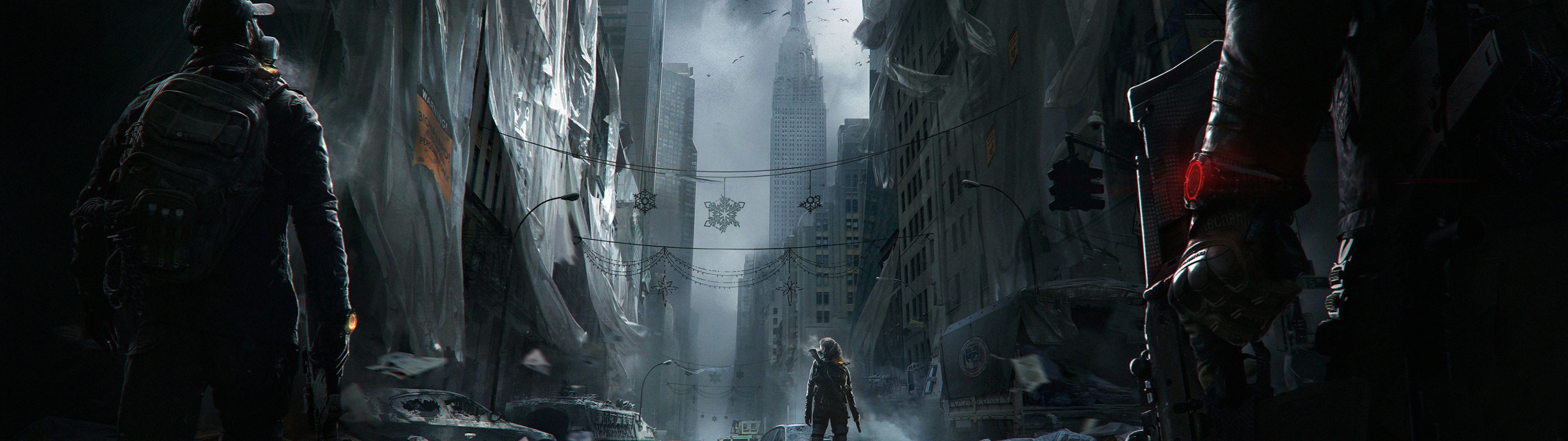 General 3839x1079 video games Tom Clancy's The Division concept art PC gaming video game art