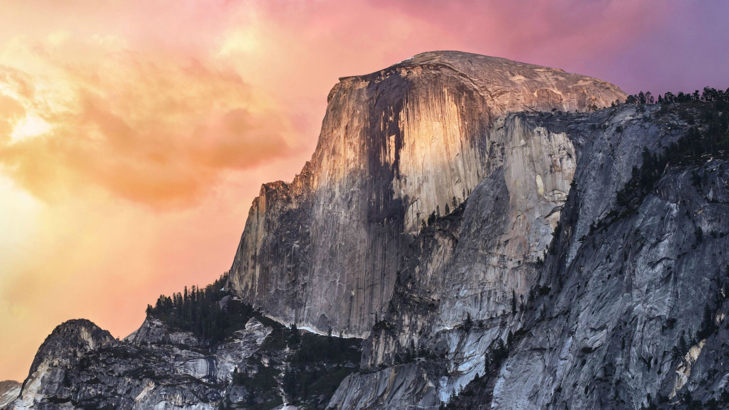 General 2559x1439 mountains nature Yosemite National Park cliff purple sky USA rocks rock formation Half Dome California