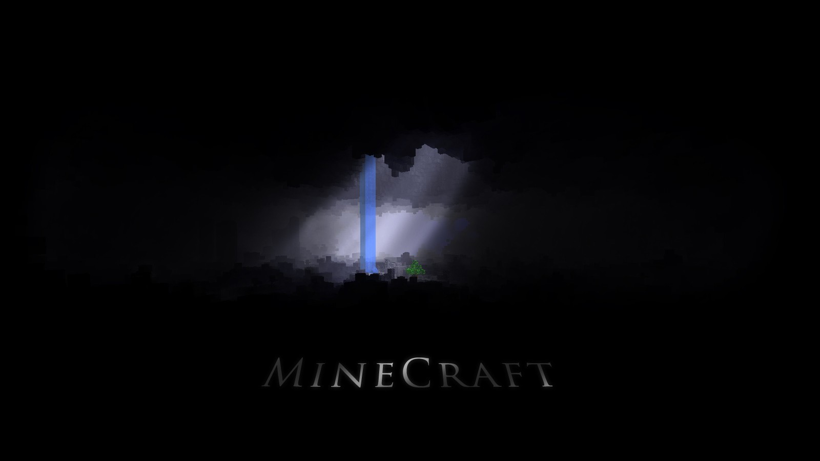 General 1600x900 Minecraft video games PC gaming minimalism simple background black background video game art