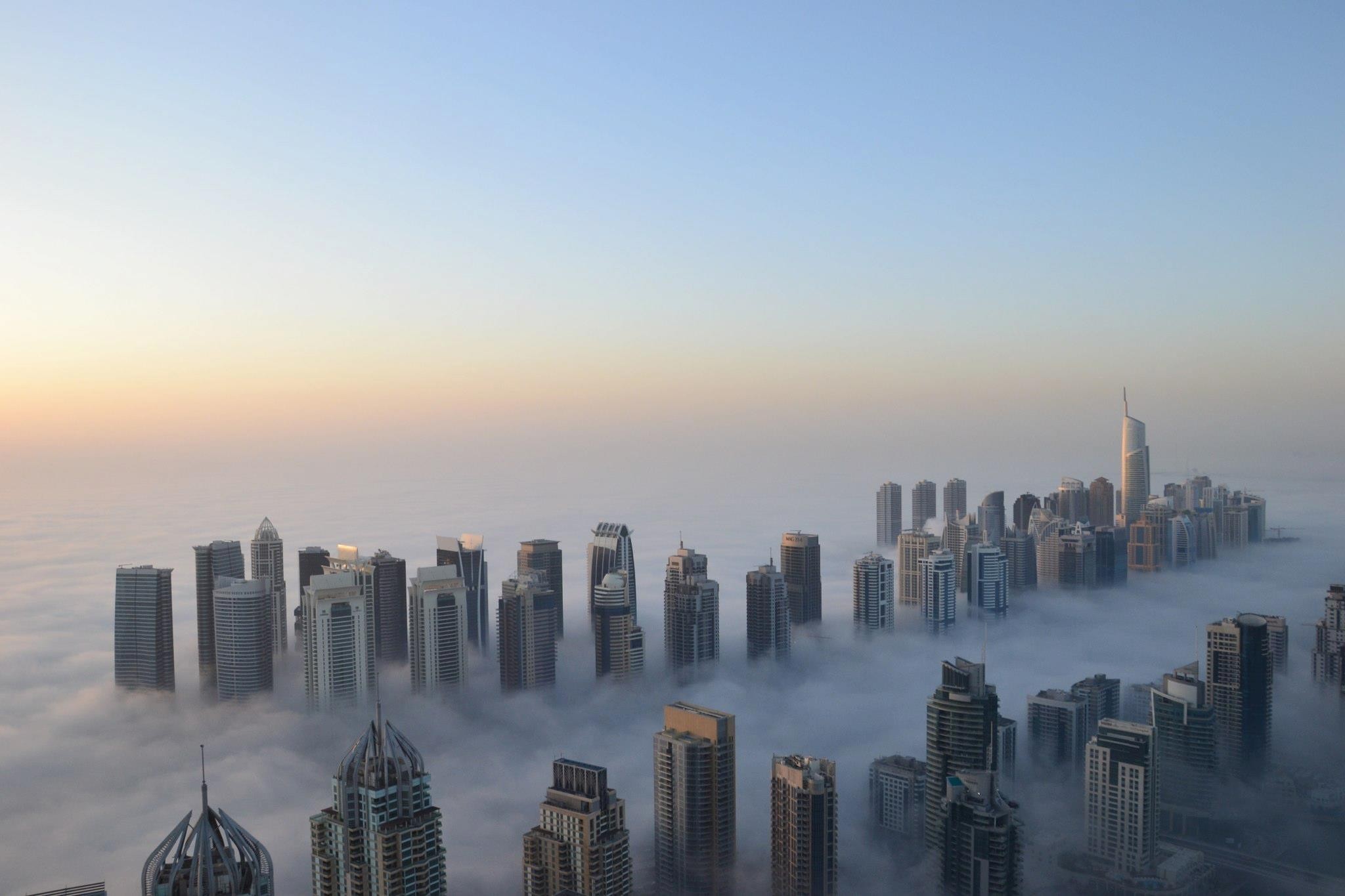 General 2048x1365 building Dubai mist skyline cityscape sky