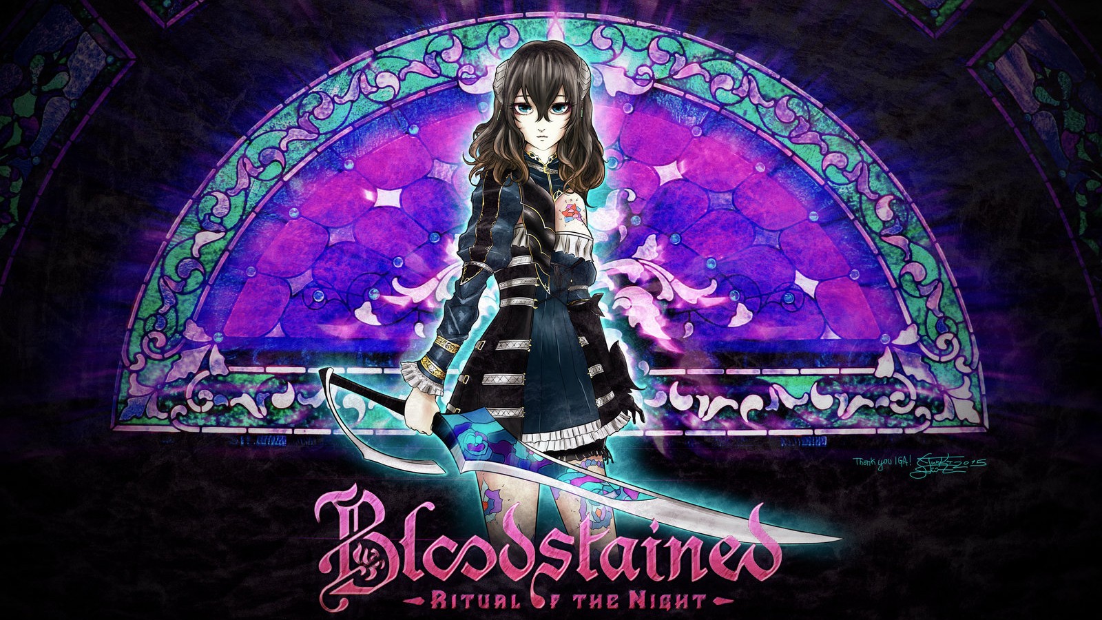 General 1600x900 Bloodstained: Ritual of the Night Miriam (Bloodstained) video games stained glass women with swords sword weapon video game girls fantasy art fantasy girl