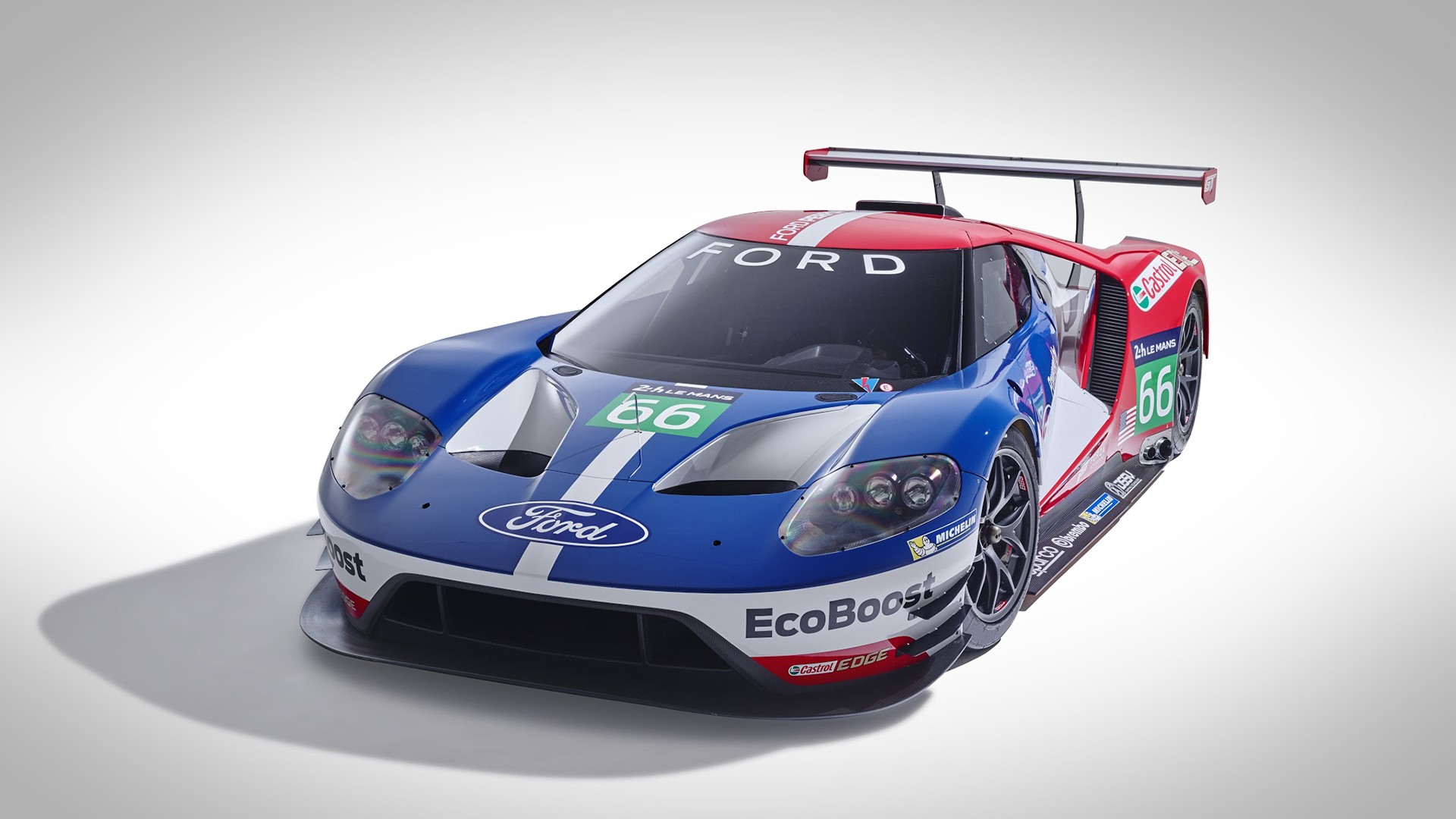 General 1920x1080 Ford GT Le Mans car race cars Ford GT Mk II Ford simple background blue cars livery American cars