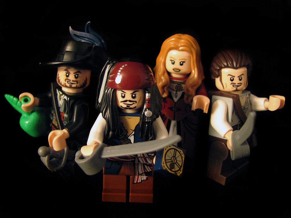 General 1024x768 Pirates of the Caribbean LEGO Jack Sparrow toys figurines simple background black background movie characters