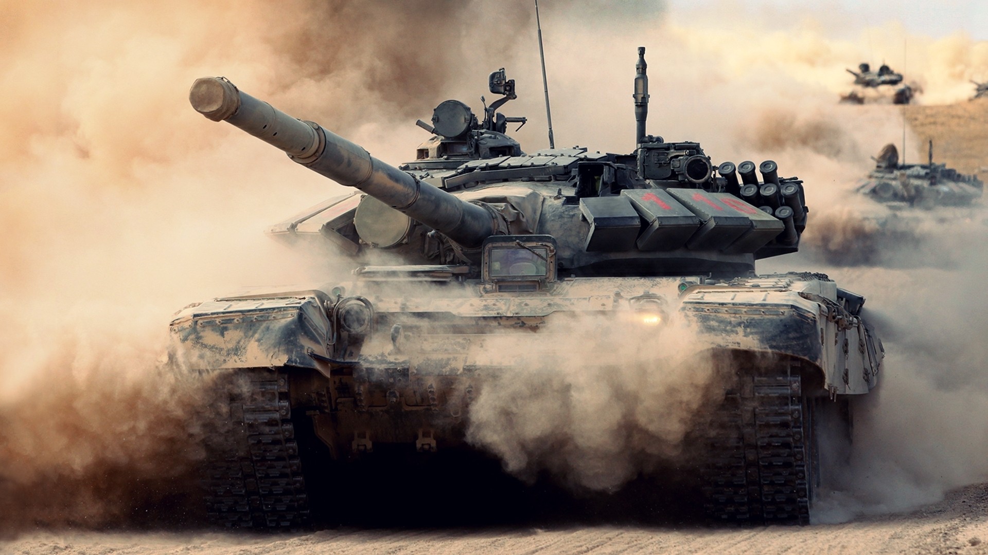 General 1920x1080 weapon tank T-90 dust brown sand military beige military vehicle vehicle Russian Army