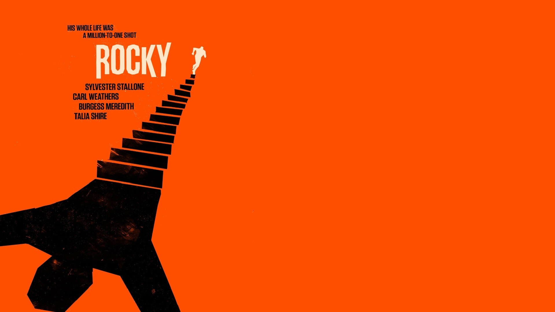 General 1920x1080 movies Rocky (movie) artwork movie poster orange background
