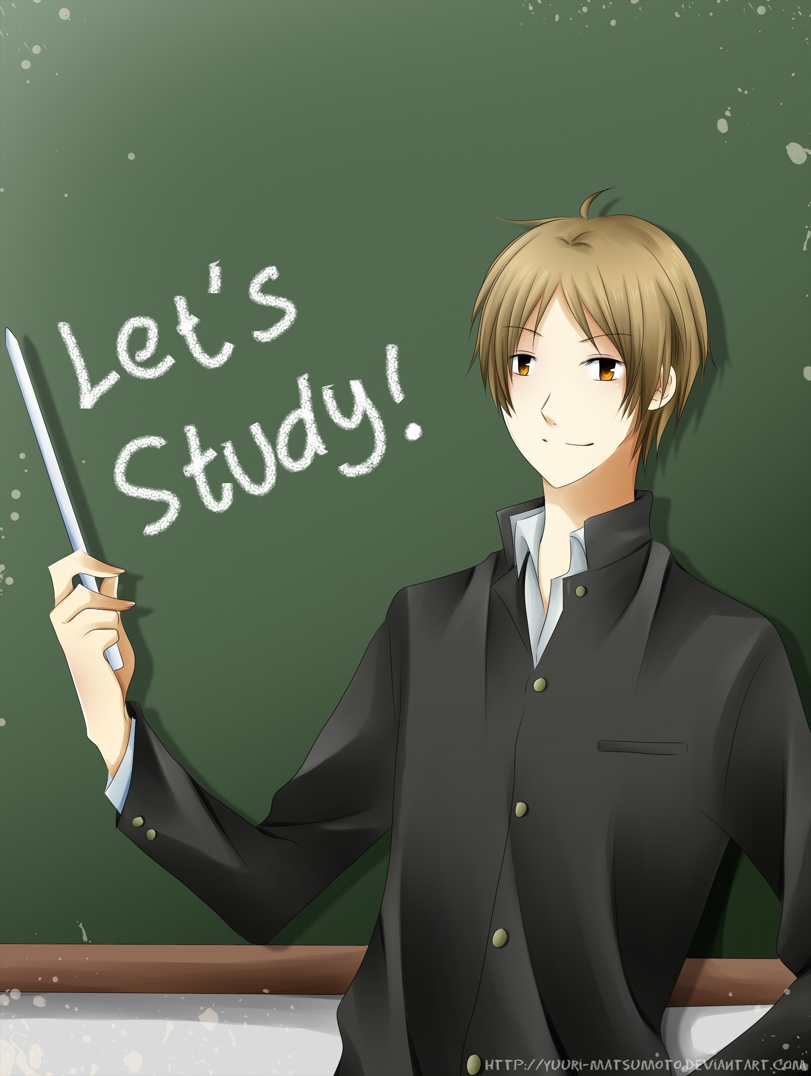 Anime 1600x2123 anime boys anime Natsume Yuujinchou school chalkboard
