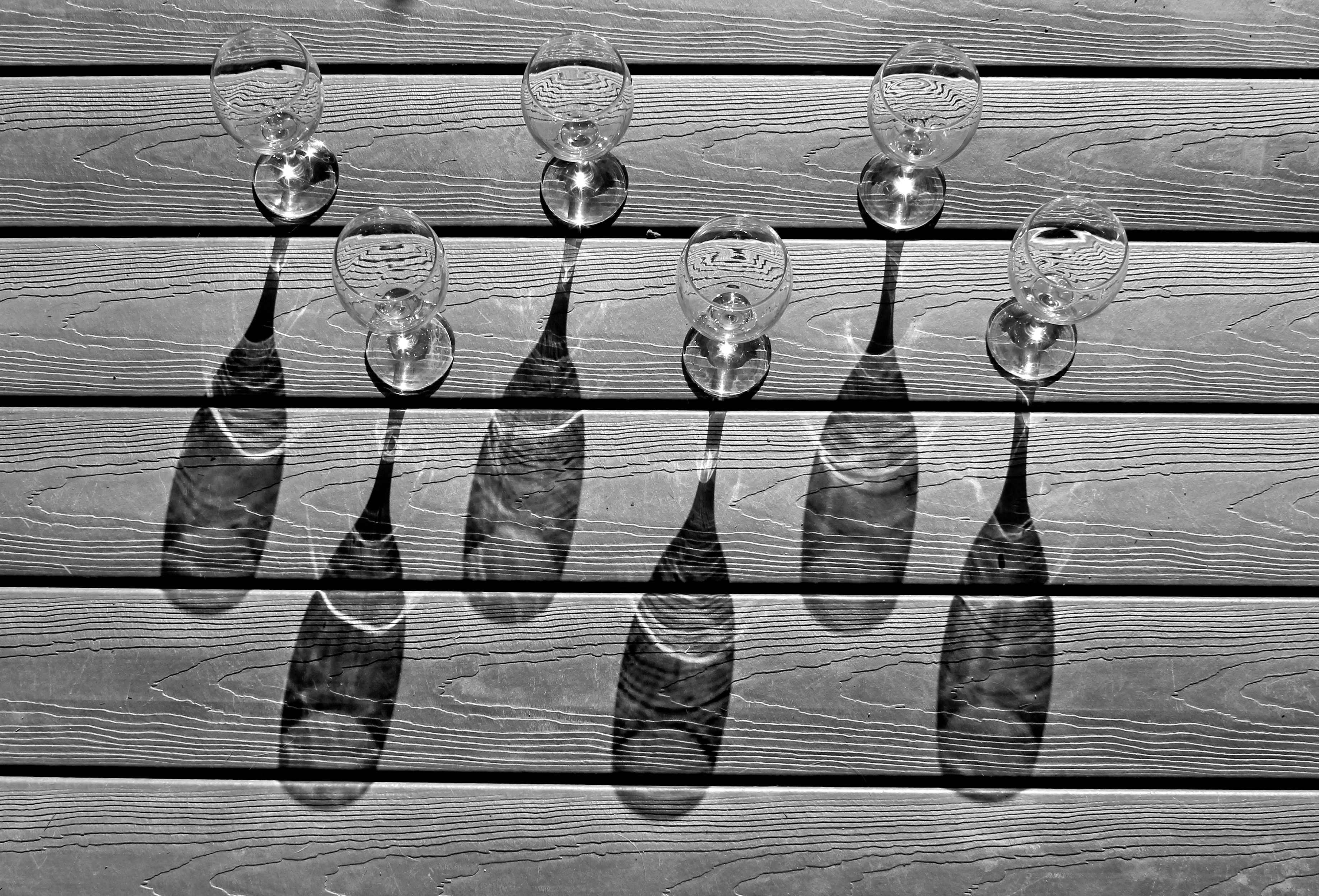 General 3674x2495 photography artwork lines drinking glass wooden surface sunlight shadow