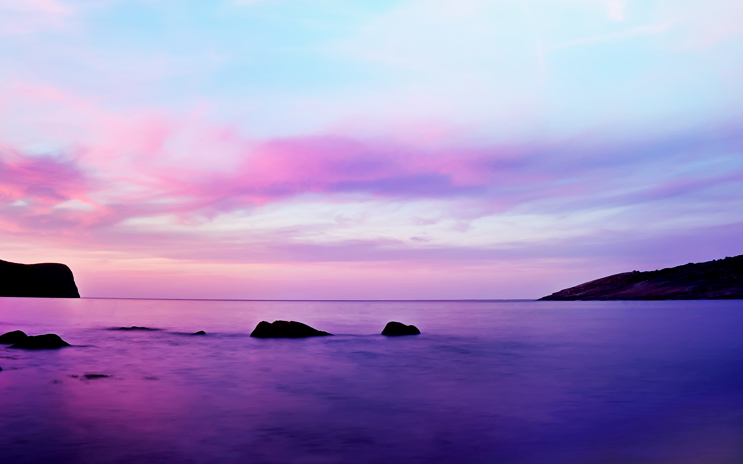 General 2560x1600 sea landscape clouds nature purple sky horizon