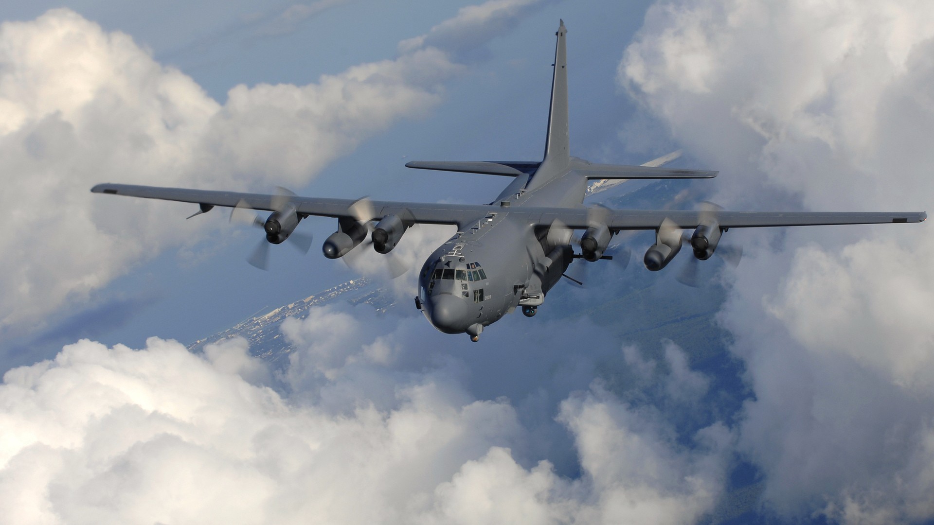 General 1920x1080 aircraft vehicle clouds military aircraft military military vehicle Lockheed AC-130 American aircraft